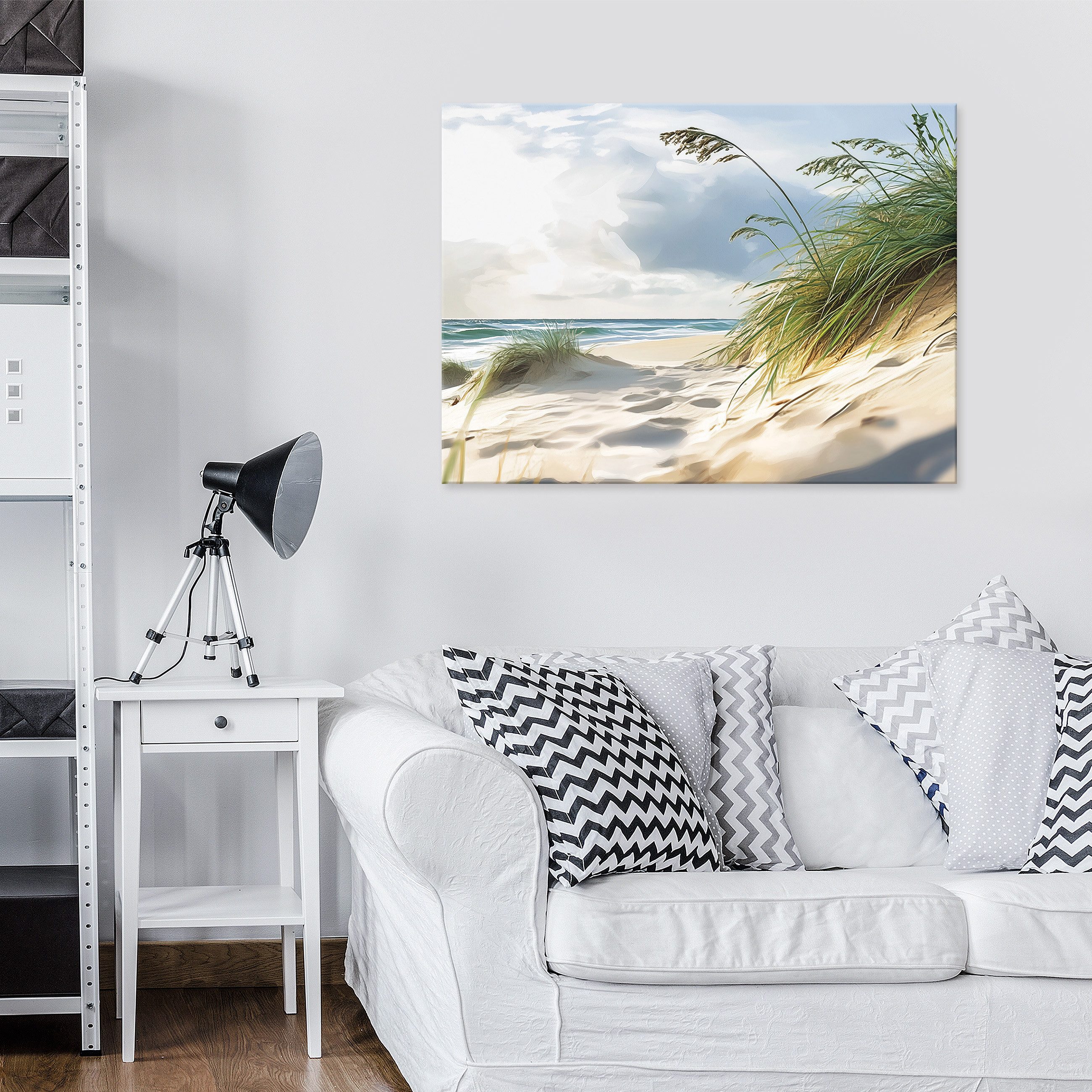 Wallarena Leinwandbild Strand Meer Natur Landschaft Wandbilder XXL Wand Dek günstig online kaufen