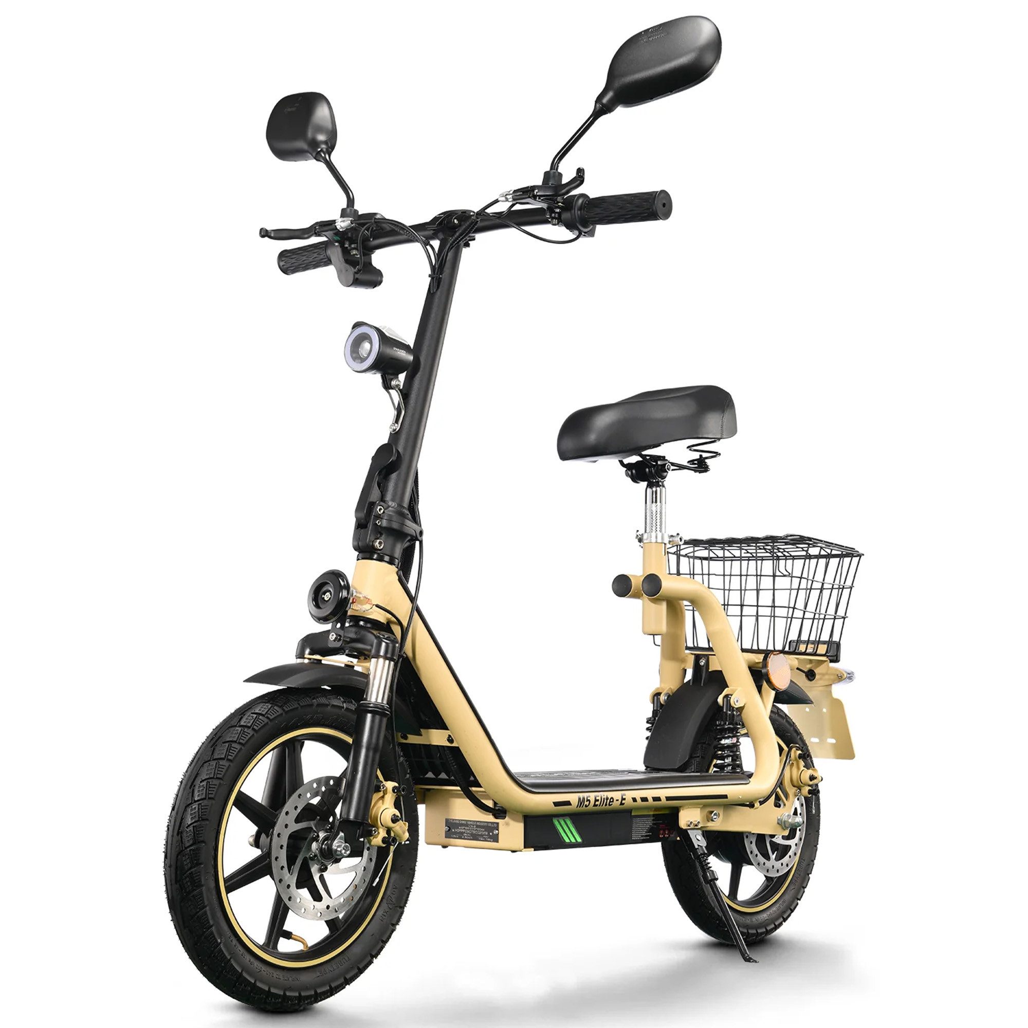 Vankel E-Motorrad Herren u. Damen Elektroroller 45 km/h 500W 624Wh EEC straßenzugelassen, 500 W, 45 km/h, Scheibenbremsen Doppelfederung faltbarer Lenker Gepäckkorb 120 kg LED