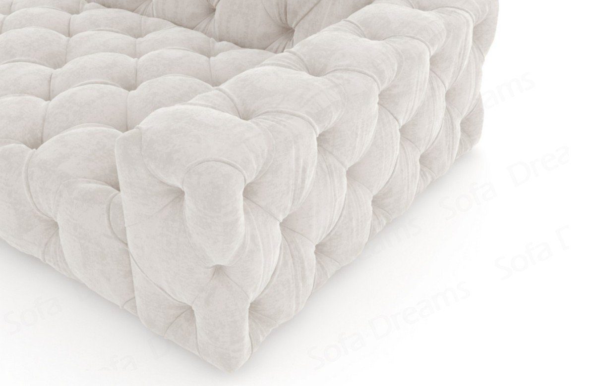 Sofa Dreams Eckcouch beige02 Samtsofa Polsterecksofa Stoff Ecksofa Loungesofa Stoffsofa, Menorca Form Sofa L