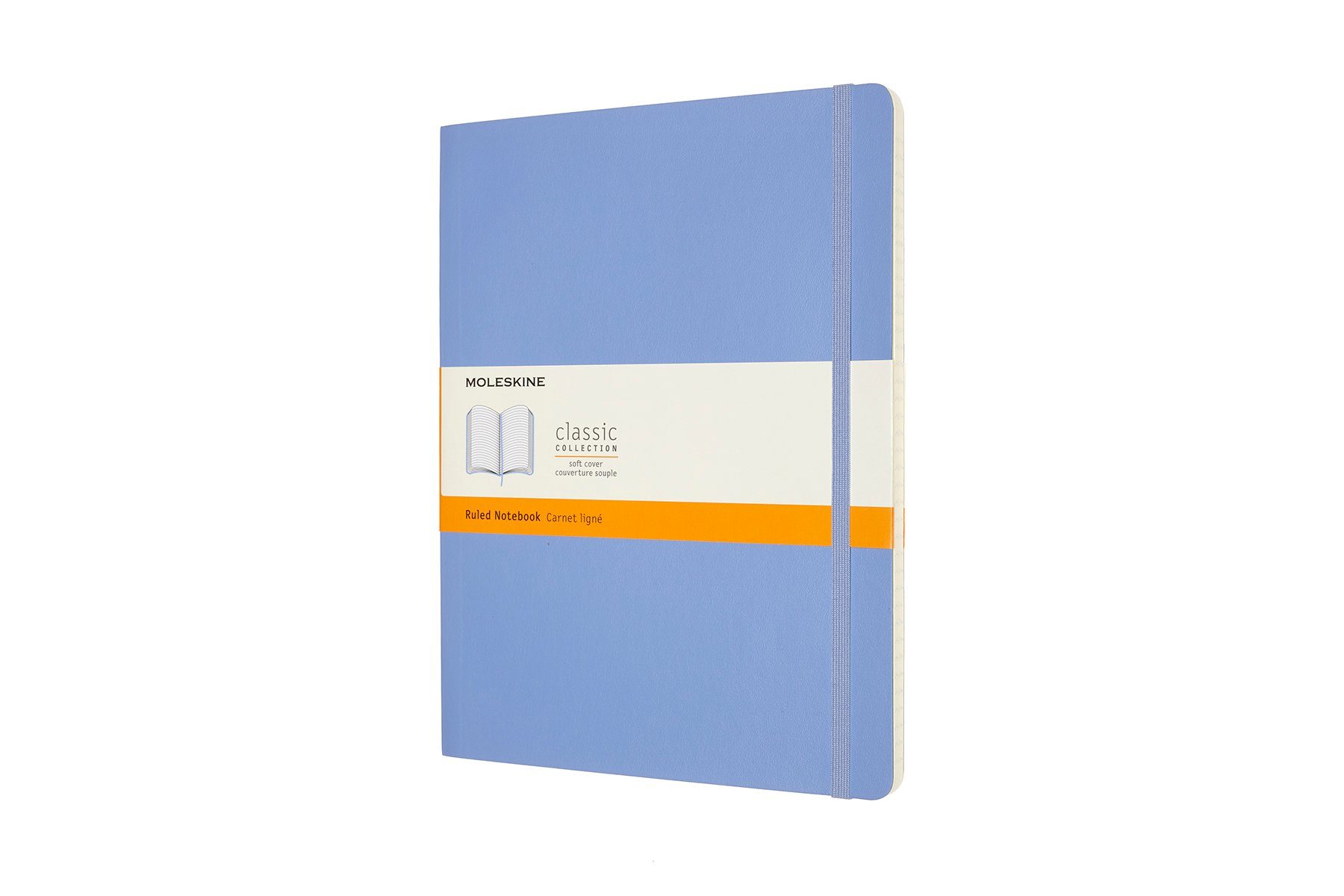 mit Notizbuch, Collection (19x25) - Cover weichem - MOLESKINE Classic Soft - XL Einband Hortensienblau