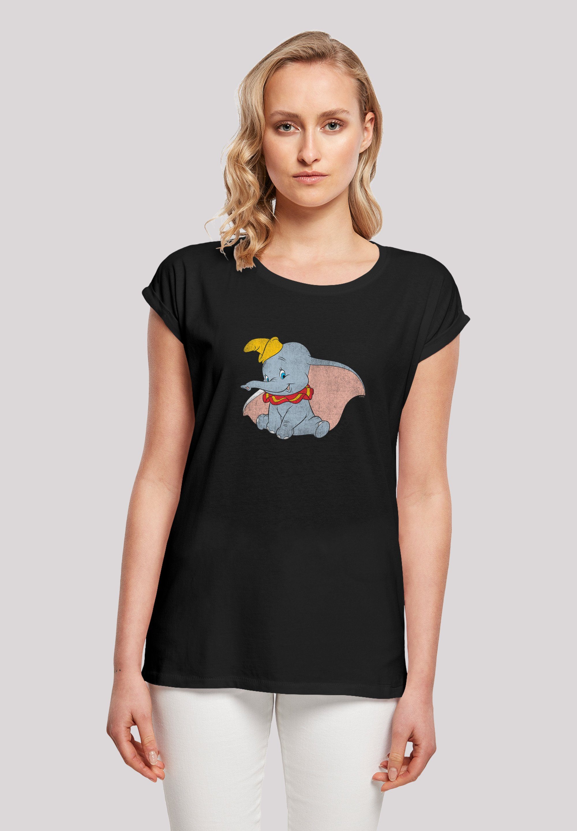 Damen Shirts F4NT4STIC T-Shirt Extended Shoulder T-Shirt Desny Dumbo Classic