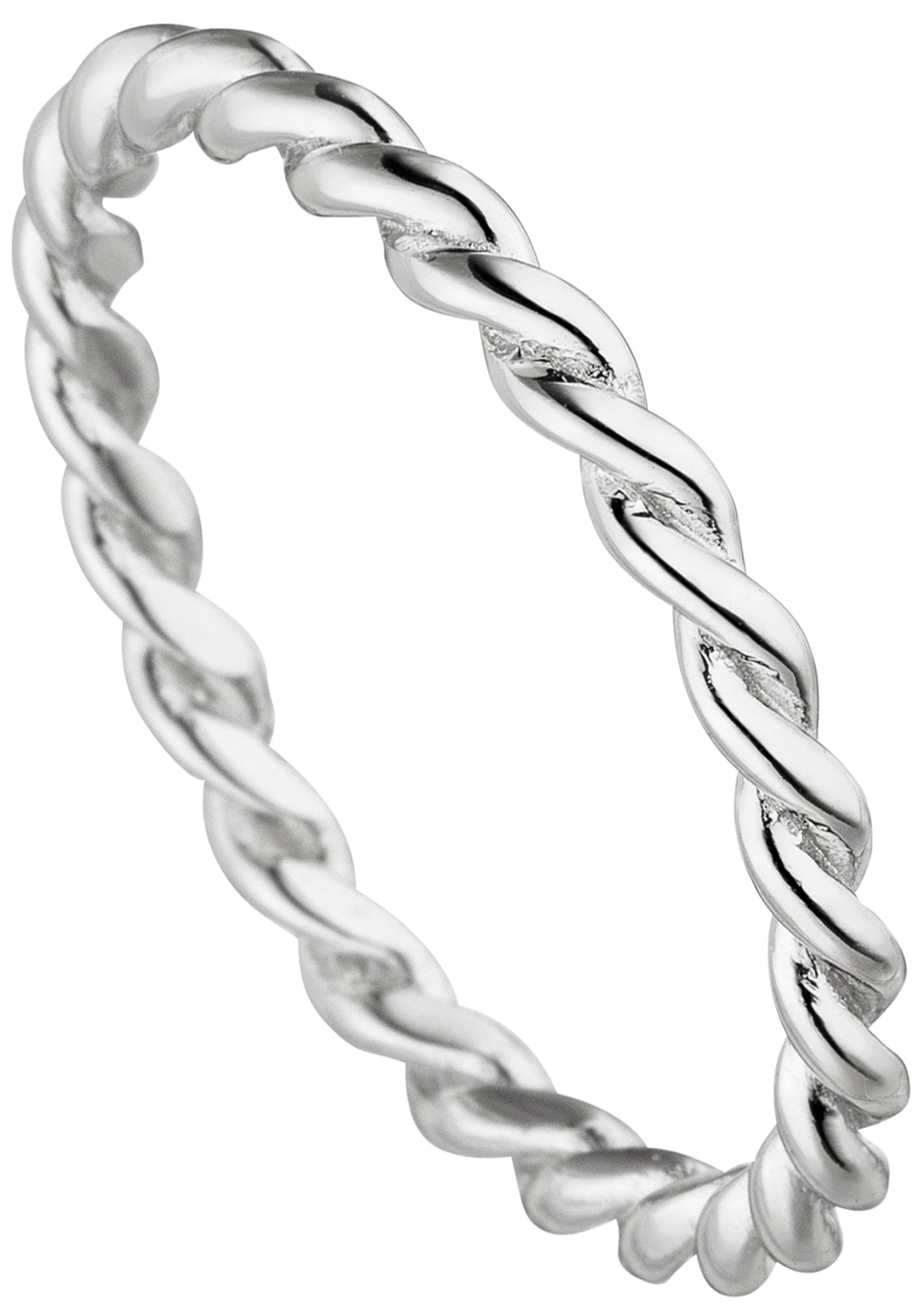 JOBO Fingerring Geflochtener Ring, 925 Silber