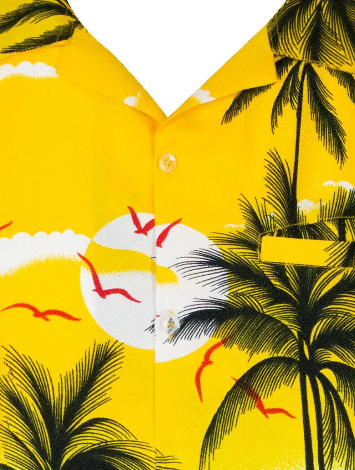 King Kameha Hawaiihemd Beach, Herren, Übergrößen 7XL-12XL, Kurzarm, Front-Tasche