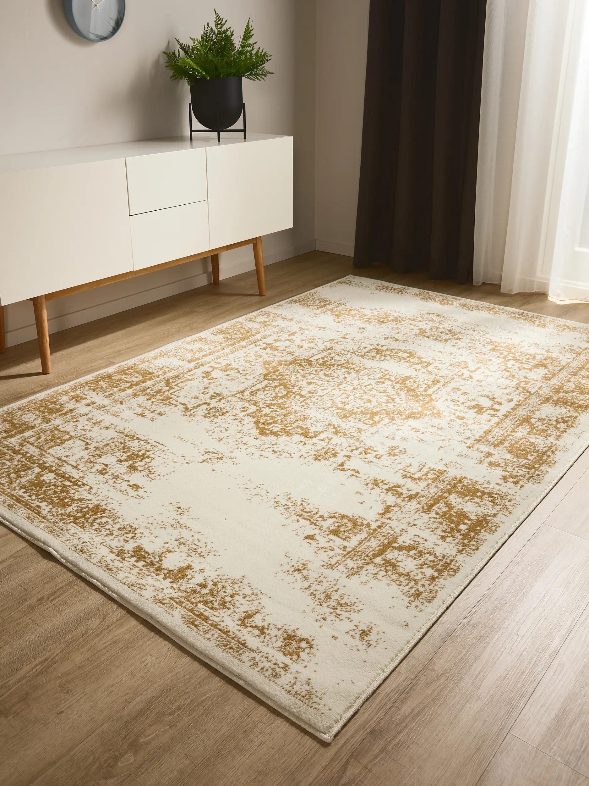 benuta Teppich Suki, rechteckig, Höhe: 6 mm, Vintage-Look, Kurzflor, Retro Teppich Wohnzimmer, Schlafzimmer