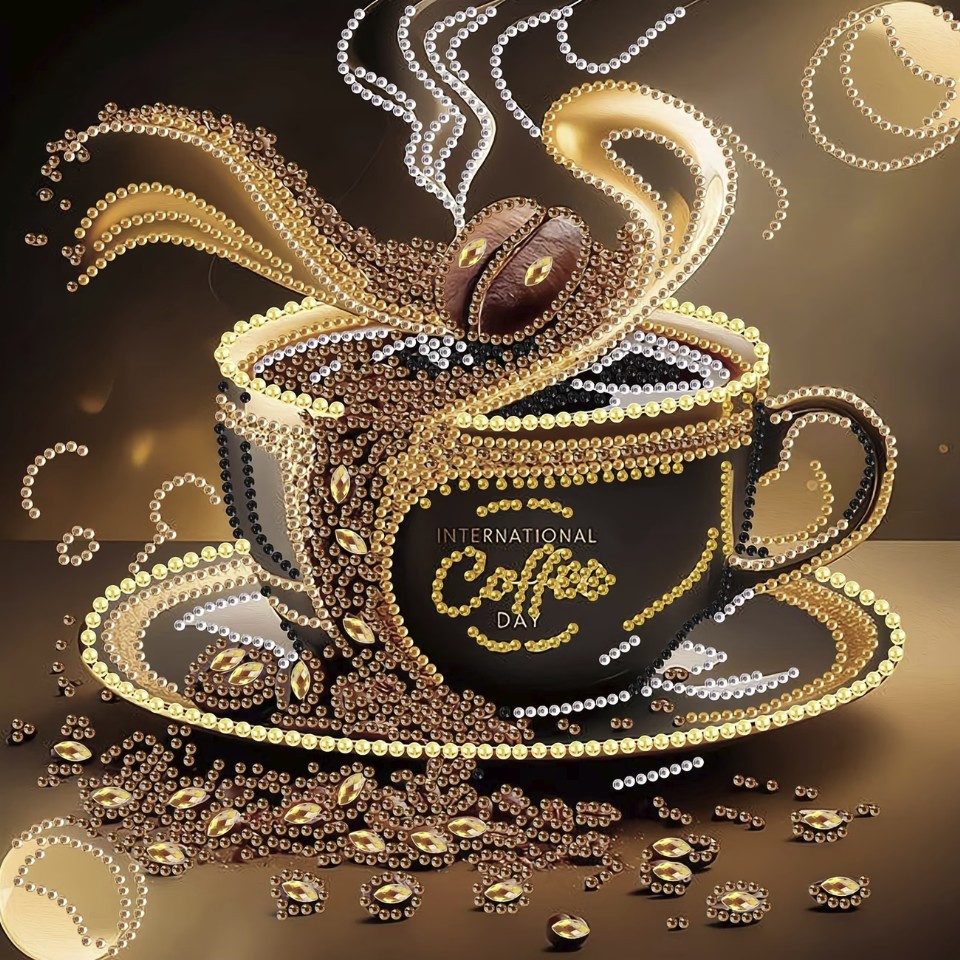 Venicce Love Kreativset Diamond Painting Bilder, Diamant Painting Malerei Set – Kaffeebecher, (1-tlg)