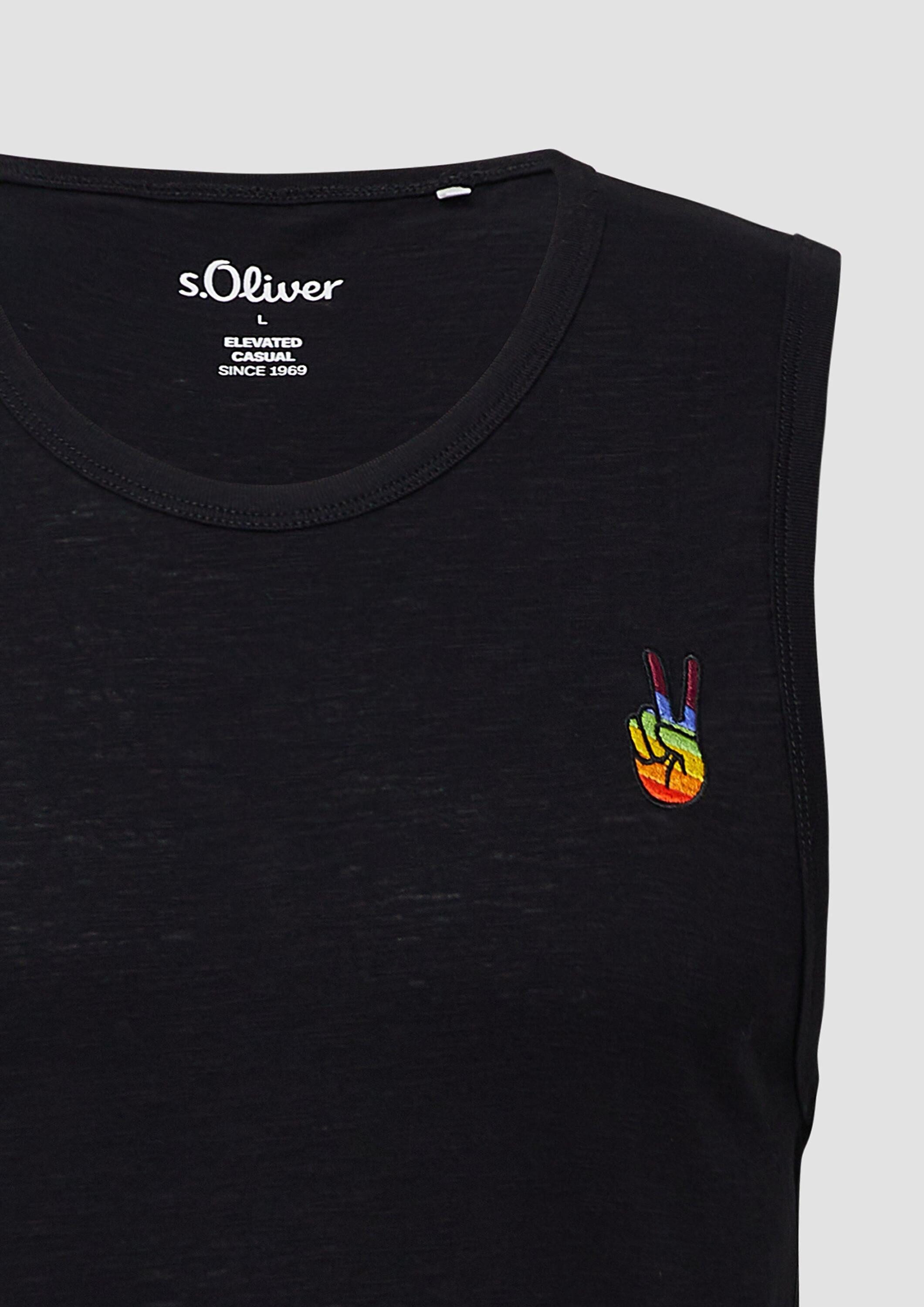 s.Oliver Muskelshirt T-Shirt T-Shirt mit Pride-Motiv