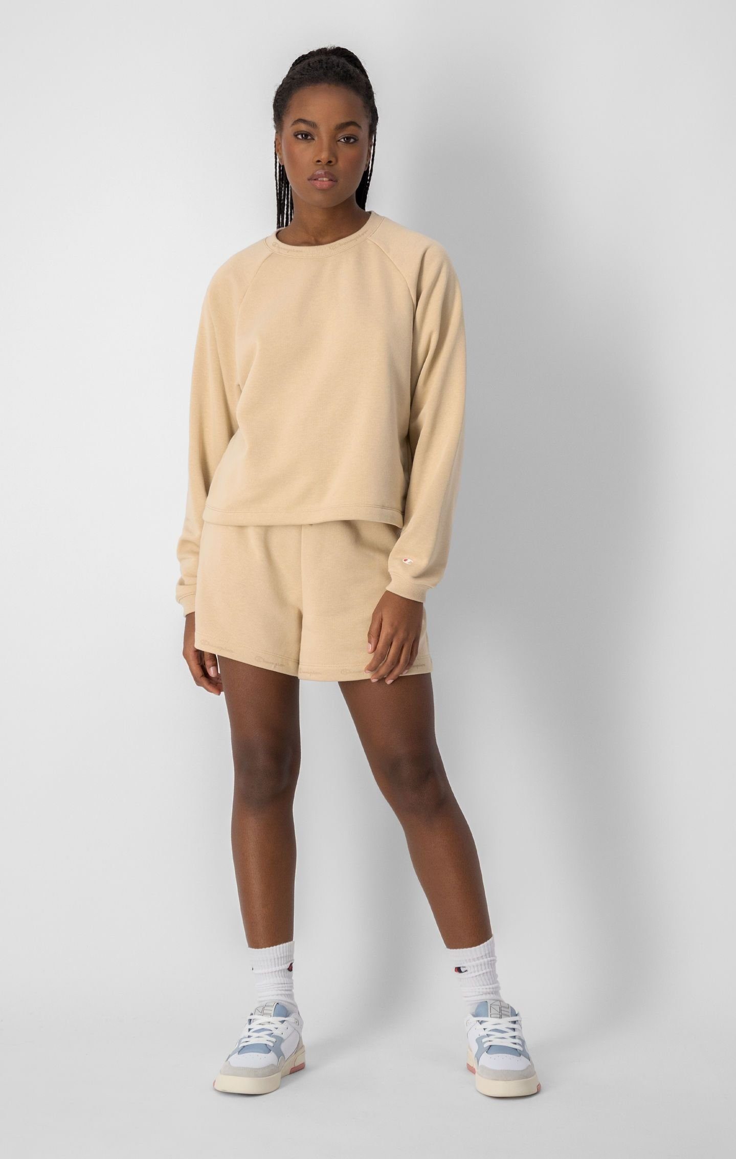 Champion Sweatshirt Champion Sweatshirt Croptop Beige L günstig online kaufen