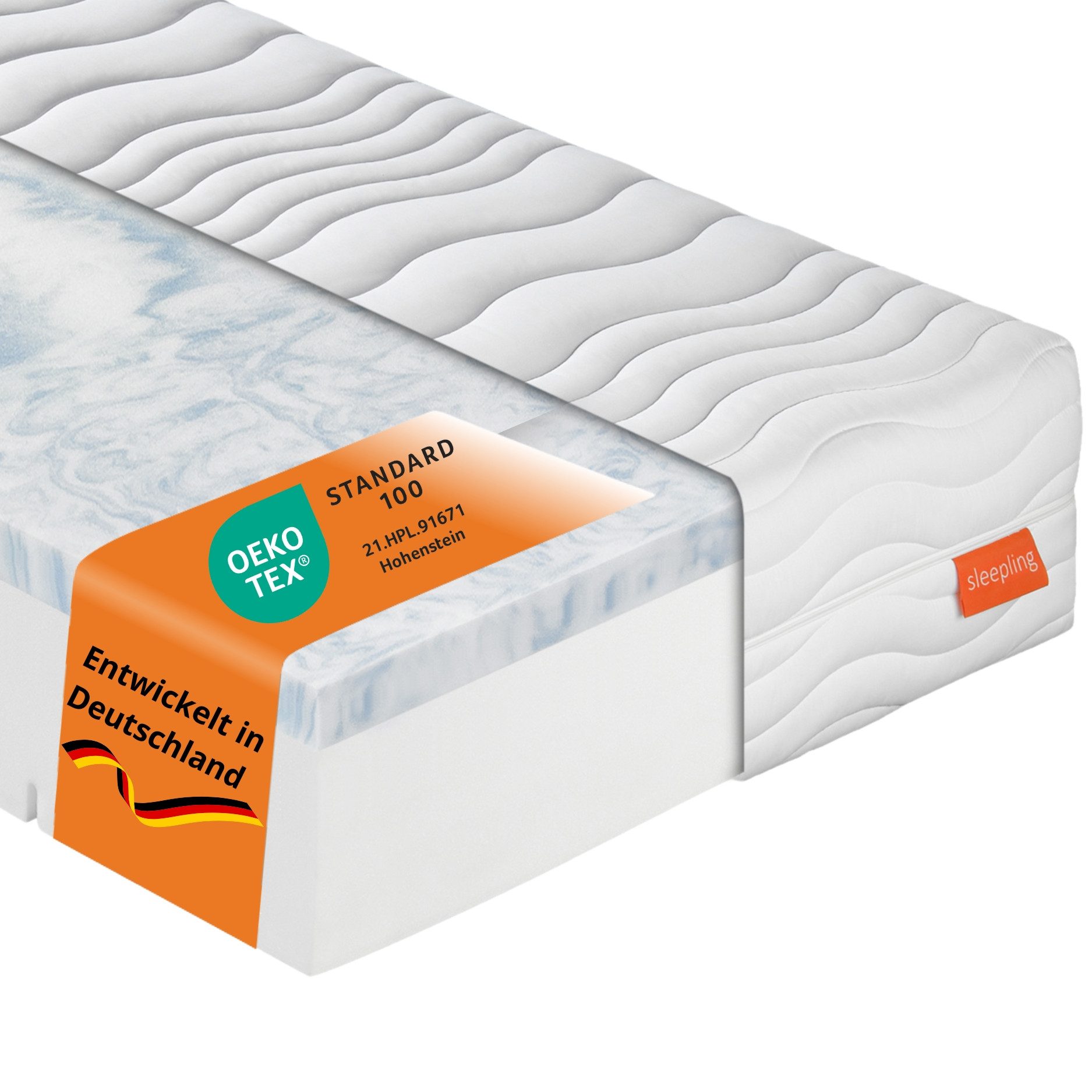 Komfortschaummatratze Innovation 400 XXL, sleepling, 25 cm hoch, mit Viscoauflage, Bezug waschbar