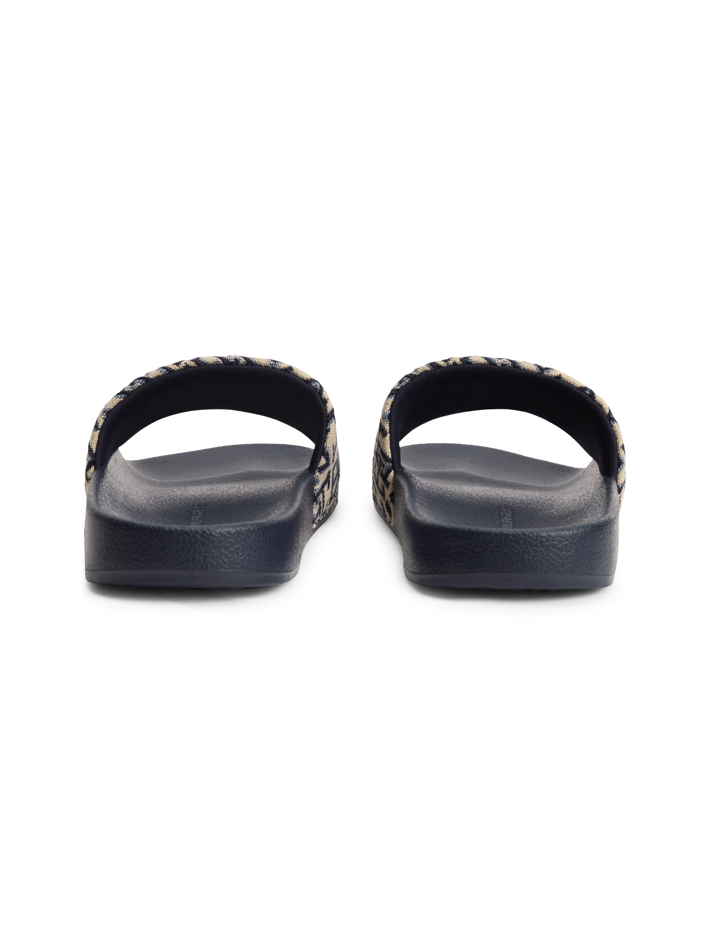 Tommy Hilfiger TH MONOGRAM POOL SLIDE Pantolette Sommerschuh, Strandschuh mit logobedruckter Bandage