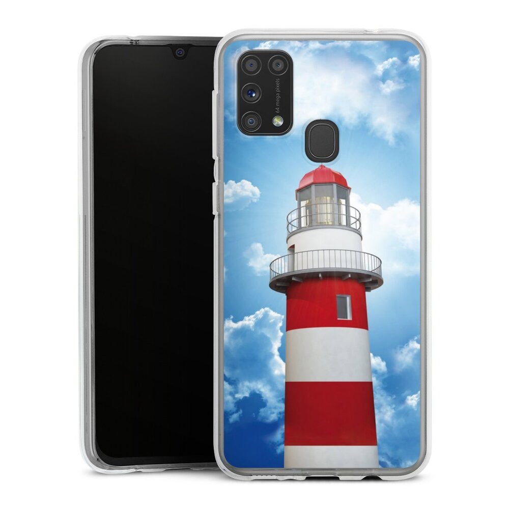 DeinDesign Handyhülle Leuchtturm Wolke Himmel Leuchtturm, Samsung Galaxy M31 Silikon Hülle Bumper Case Handy Schutzhülle