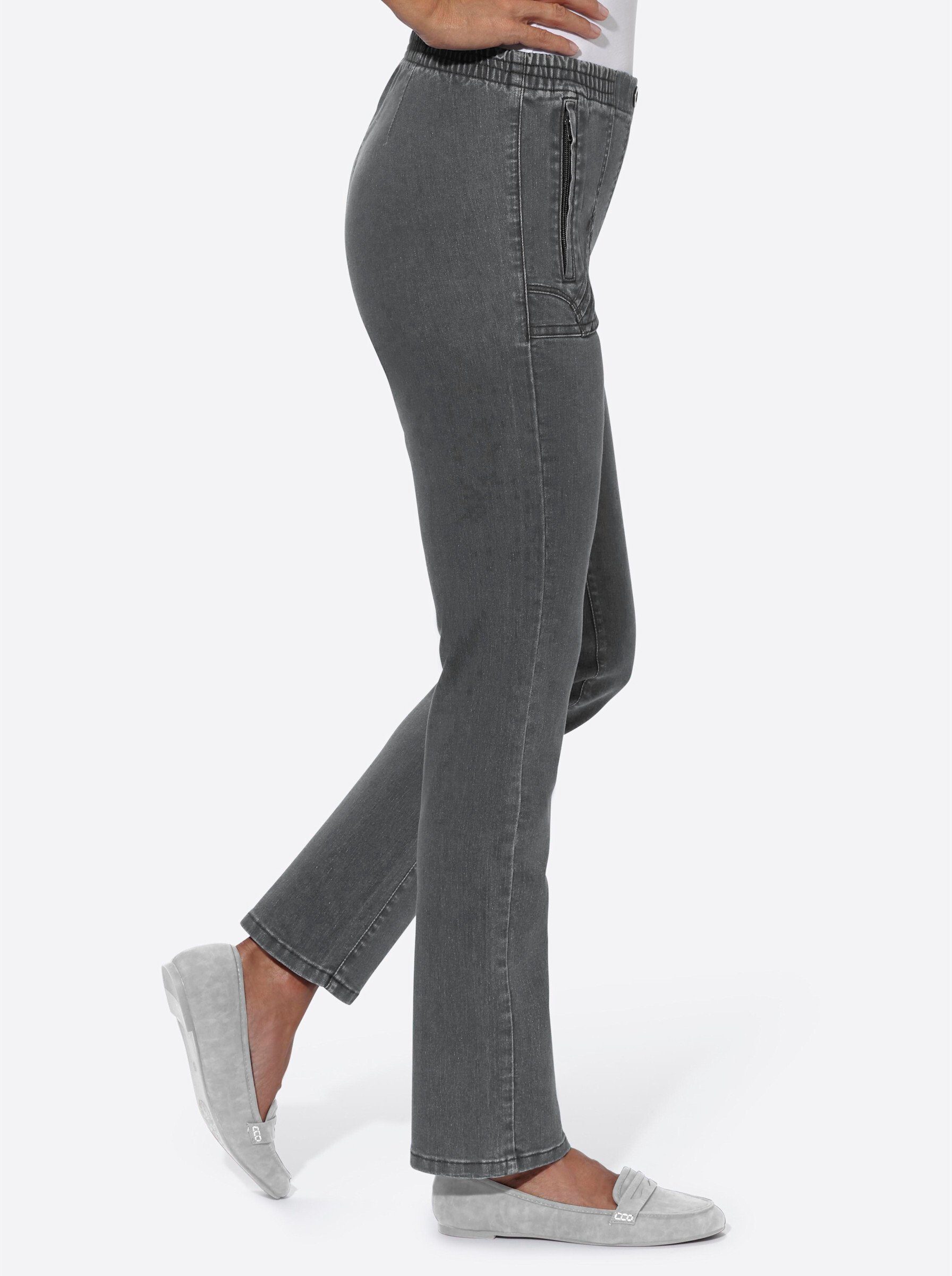 WITT stone-grey-denim Bequeme WEIDEN Jeans