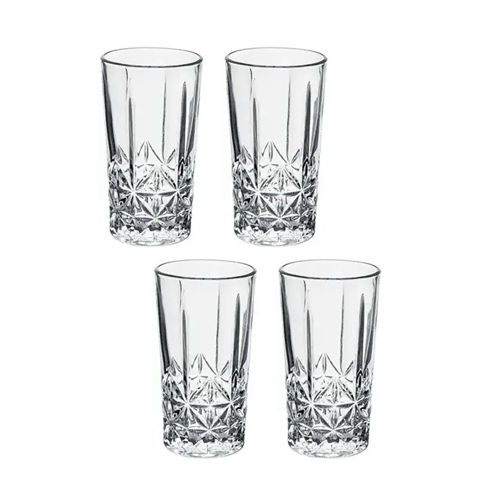 Longdrinkglas Longdrinkgläser 4er Set Schliff