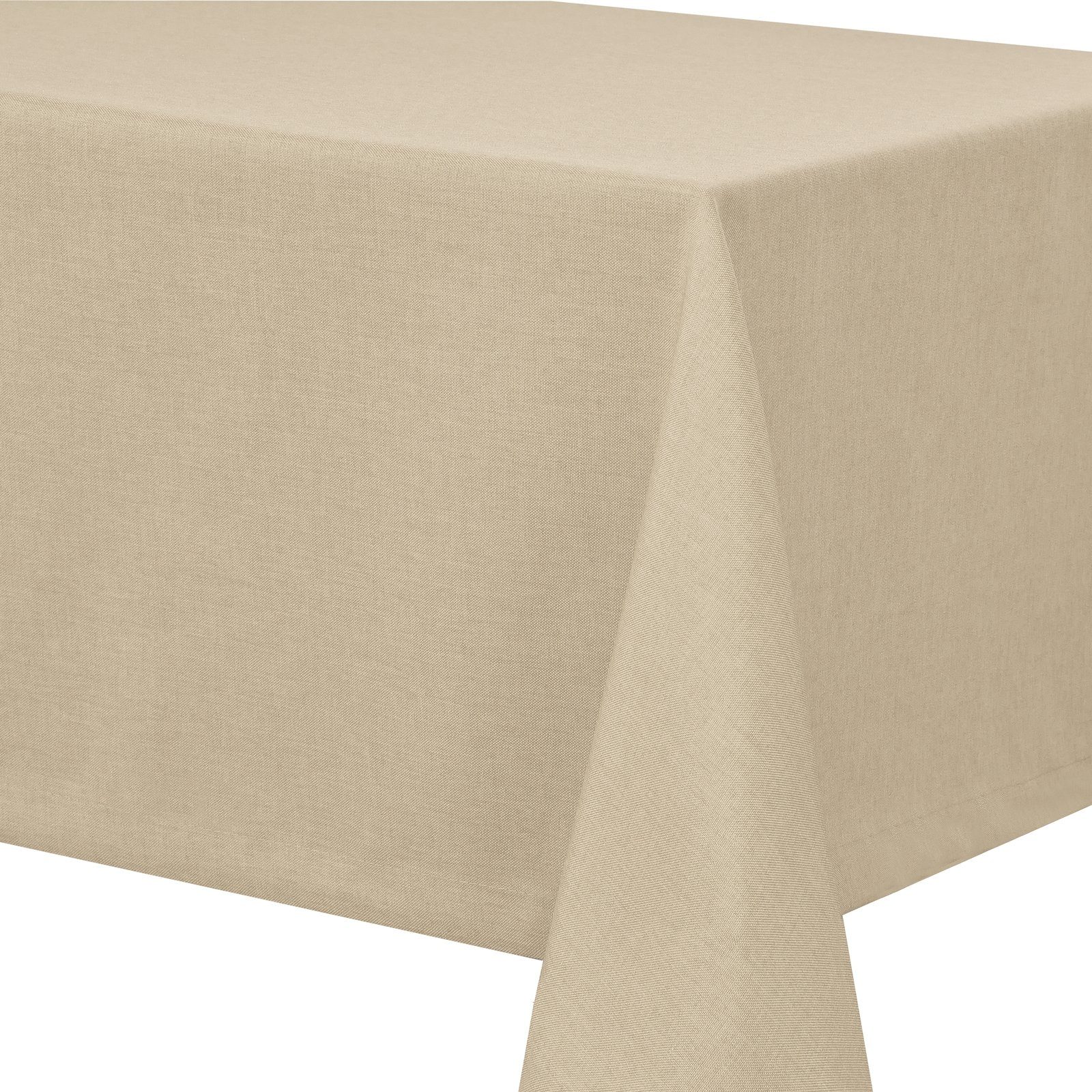 Optik Tischdecke tafeltuch pflegeleicht abwaschbar schmutzabweisend Tischdecke Tischtuch Leinenstruktur Lotuseffekt Creme Leinen Fiora