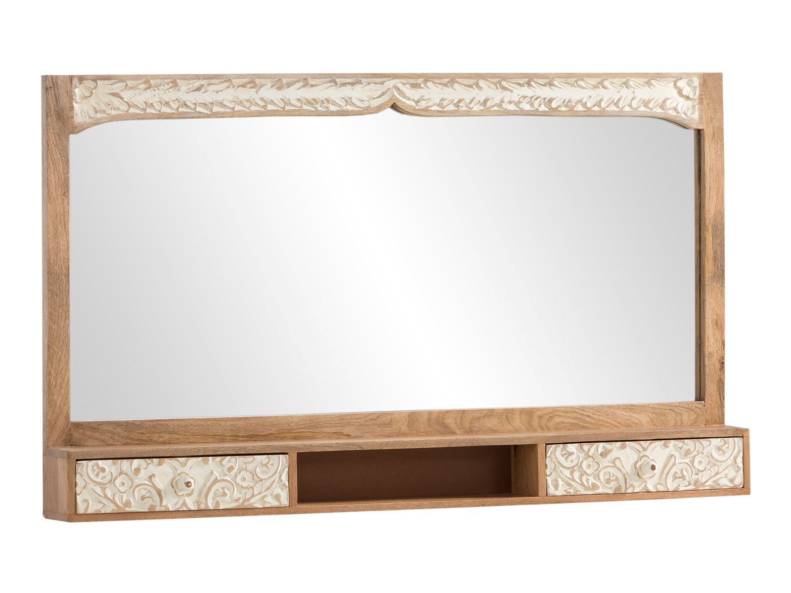 massivum Зеркало для ванной комнаты Spiegel Delhi 130cm Mango (1-St)
