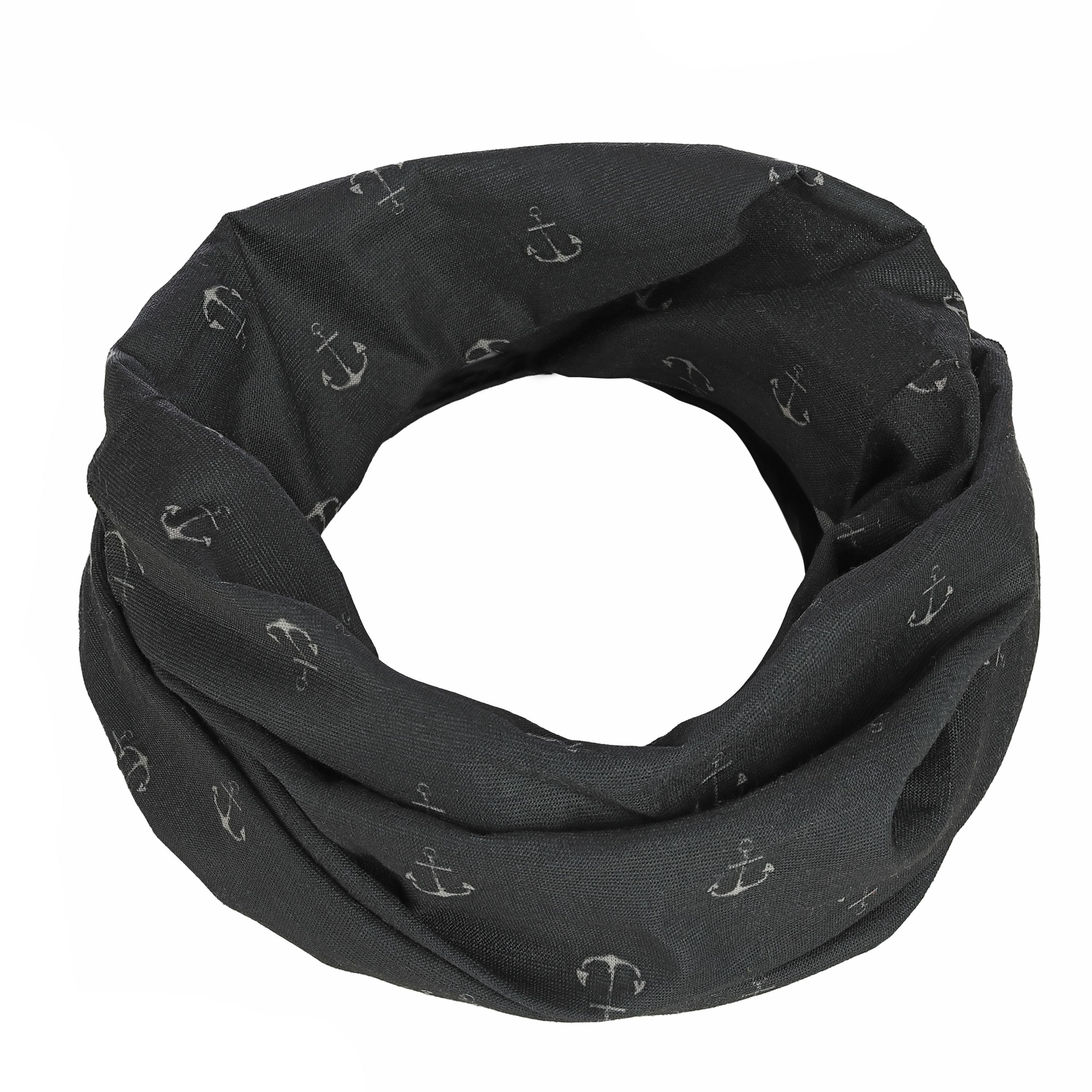 modAS Multifunktionstuch Unisex Tuch mit Ankerprint – Bandana Halstuch Schlauchtuch Gesichtsmaske Kopfbedeckung