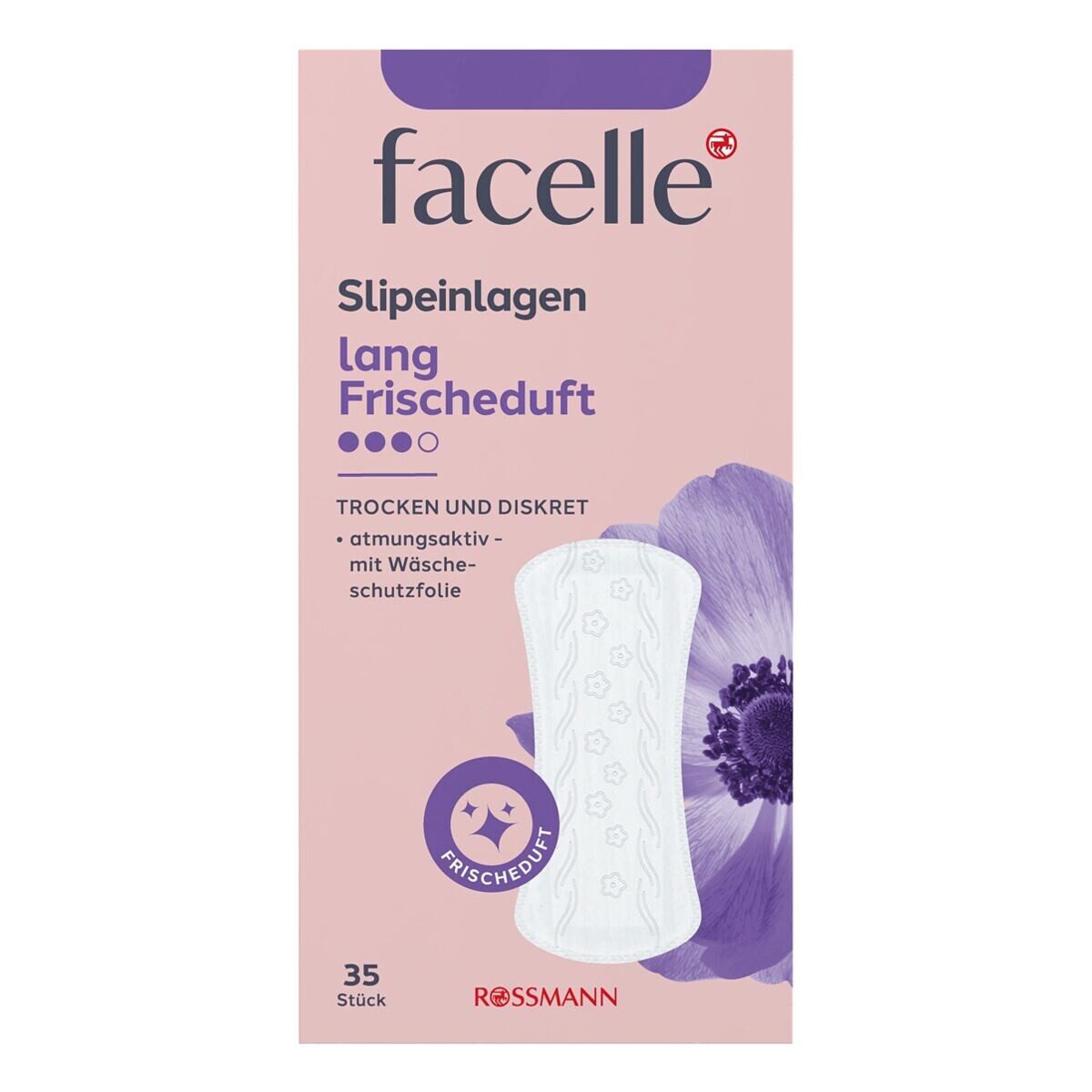 facelle Slip-Einlage lang mit Frischeduft, 35 Stück