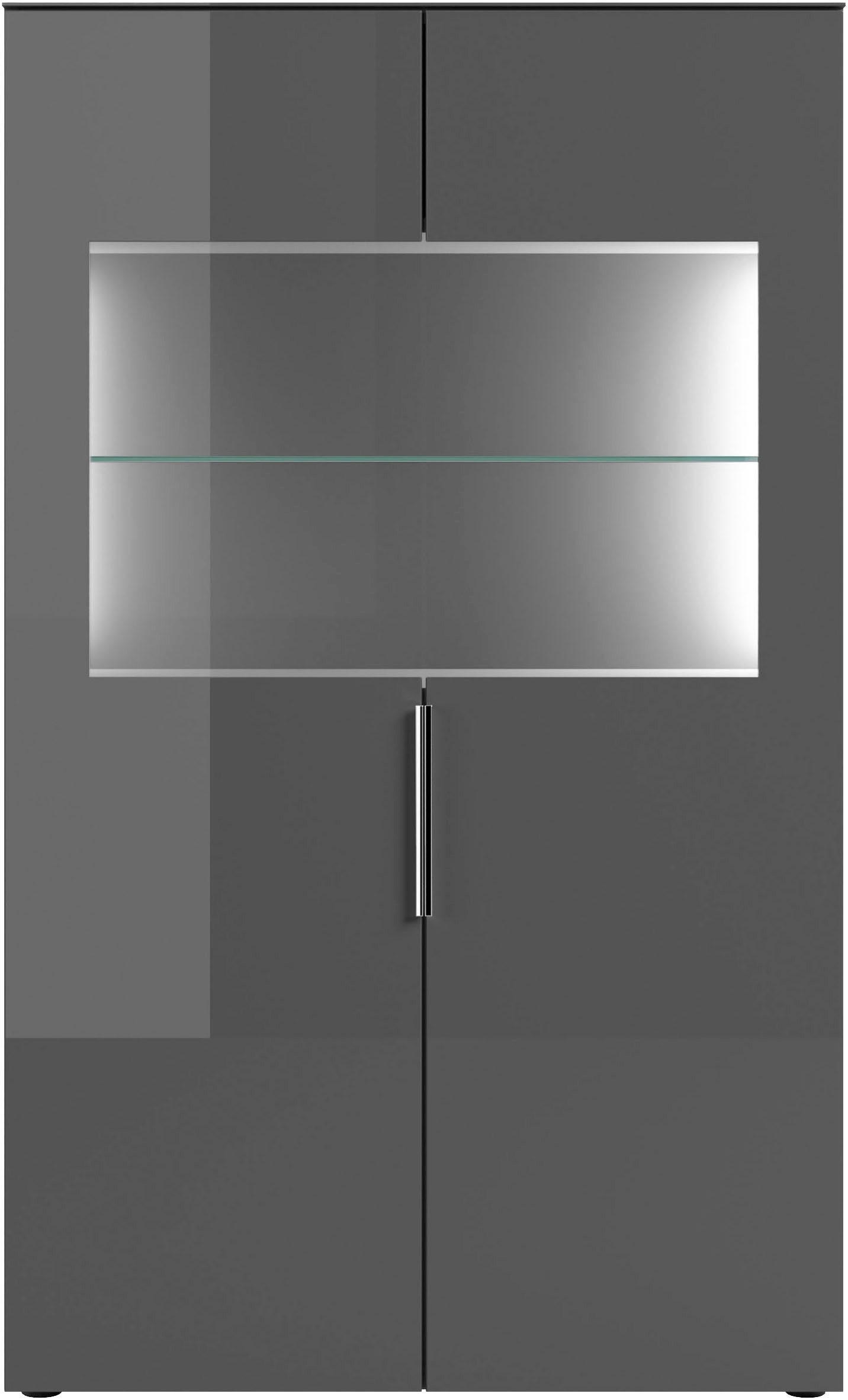 HBZ Vitrine (1-St) Breite 90cm, Glasfronten & Glasoberboden