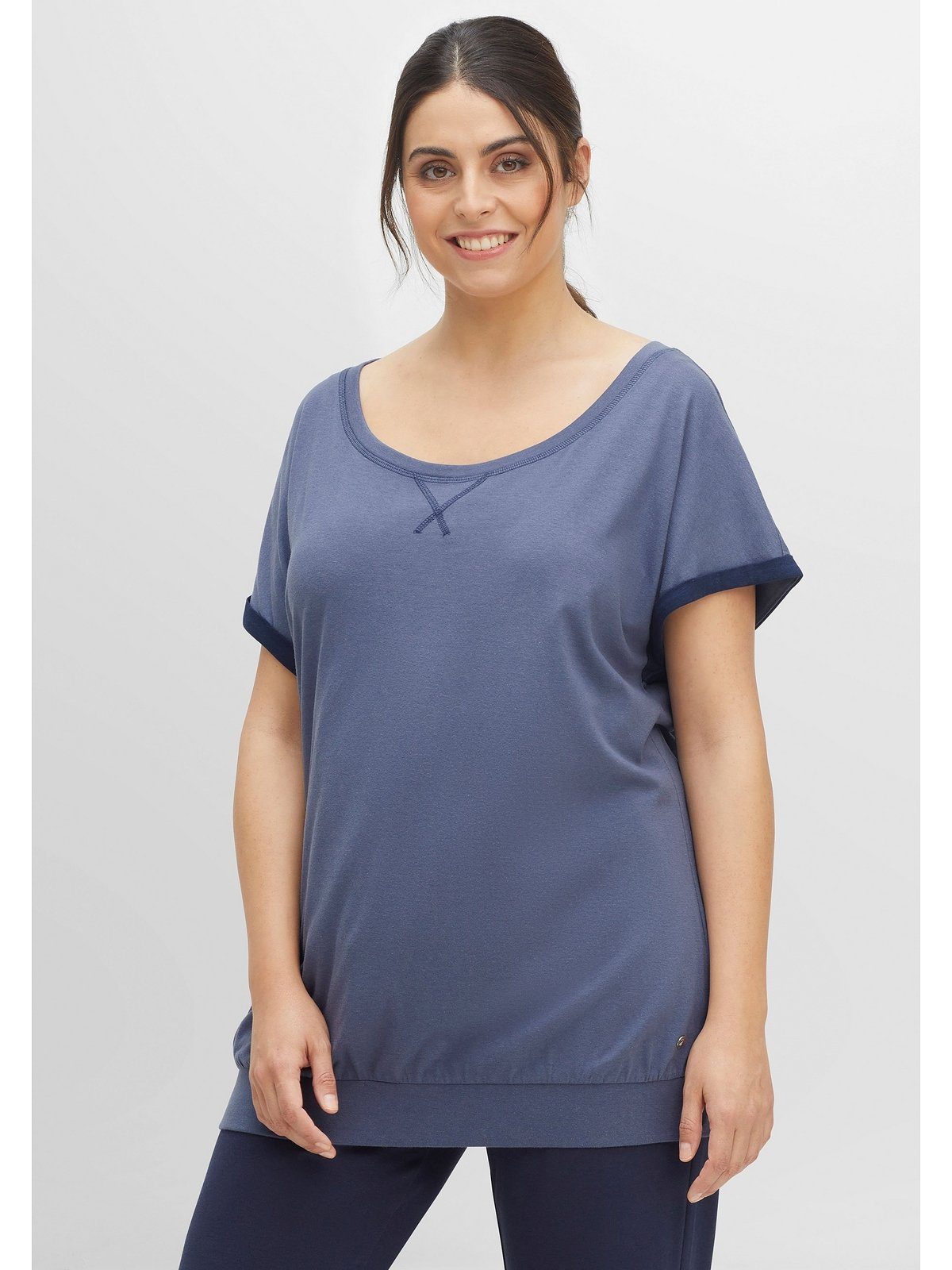 Sheego T-Shirt Große Größen weicher, Interlockqualität aus pflegeleichter