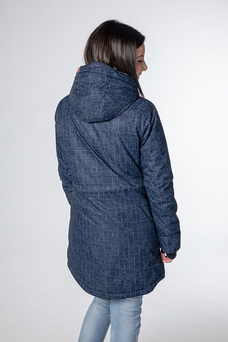 CNSRD Funktionsparka CHARLOTTE COAT NAV CS WOMEN mit hochschließendem Kragen und Kapuze