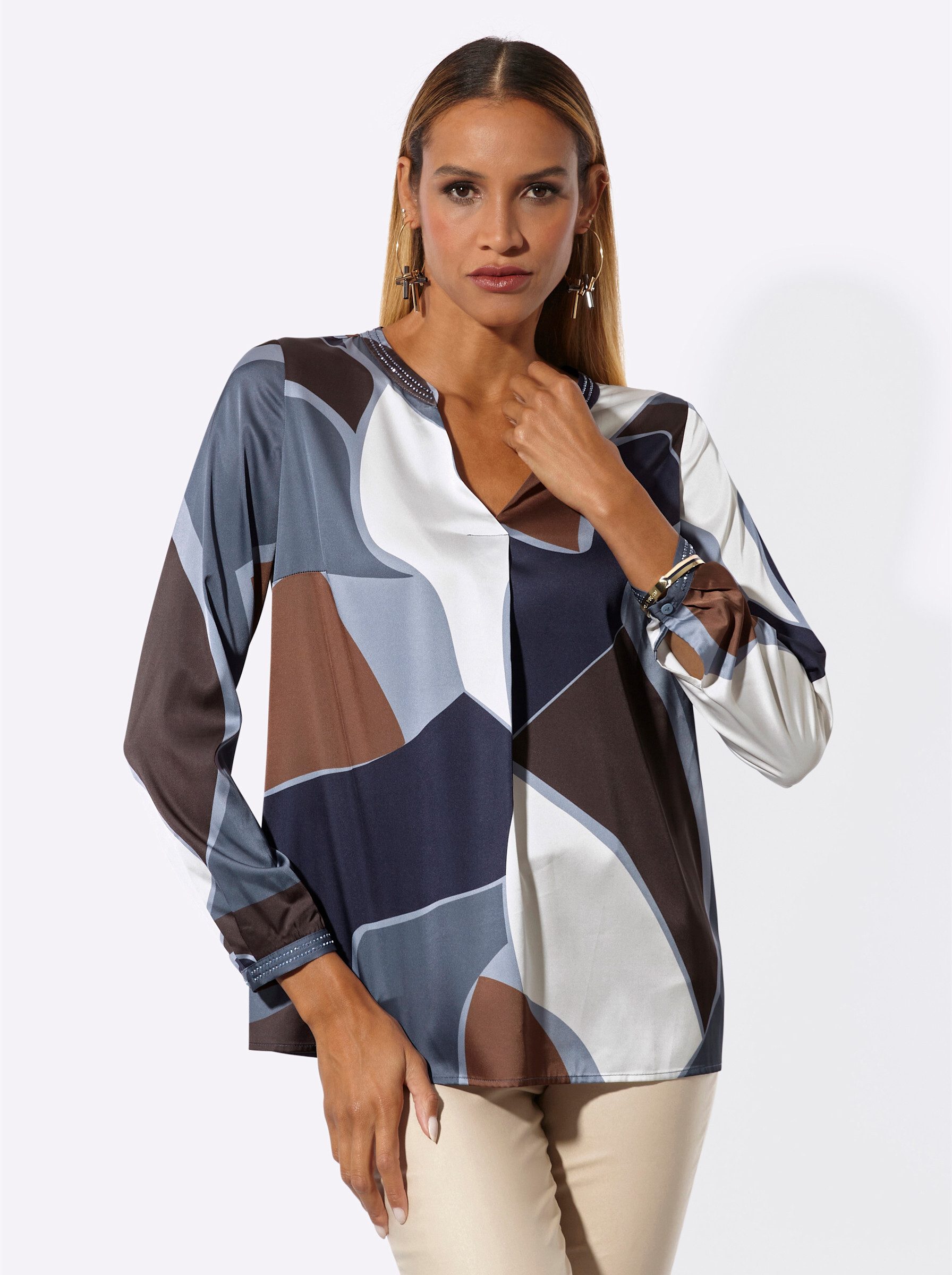 creation L Klassische Bluse Bluse Langarm