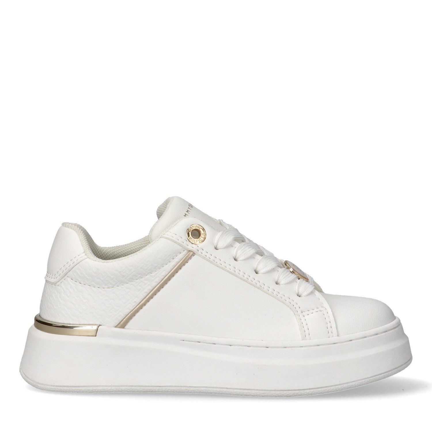 Tommy Hilfiger Sneaker Freizeitschuh, Halbschuh, Schnürer mit goldfarbenen Details