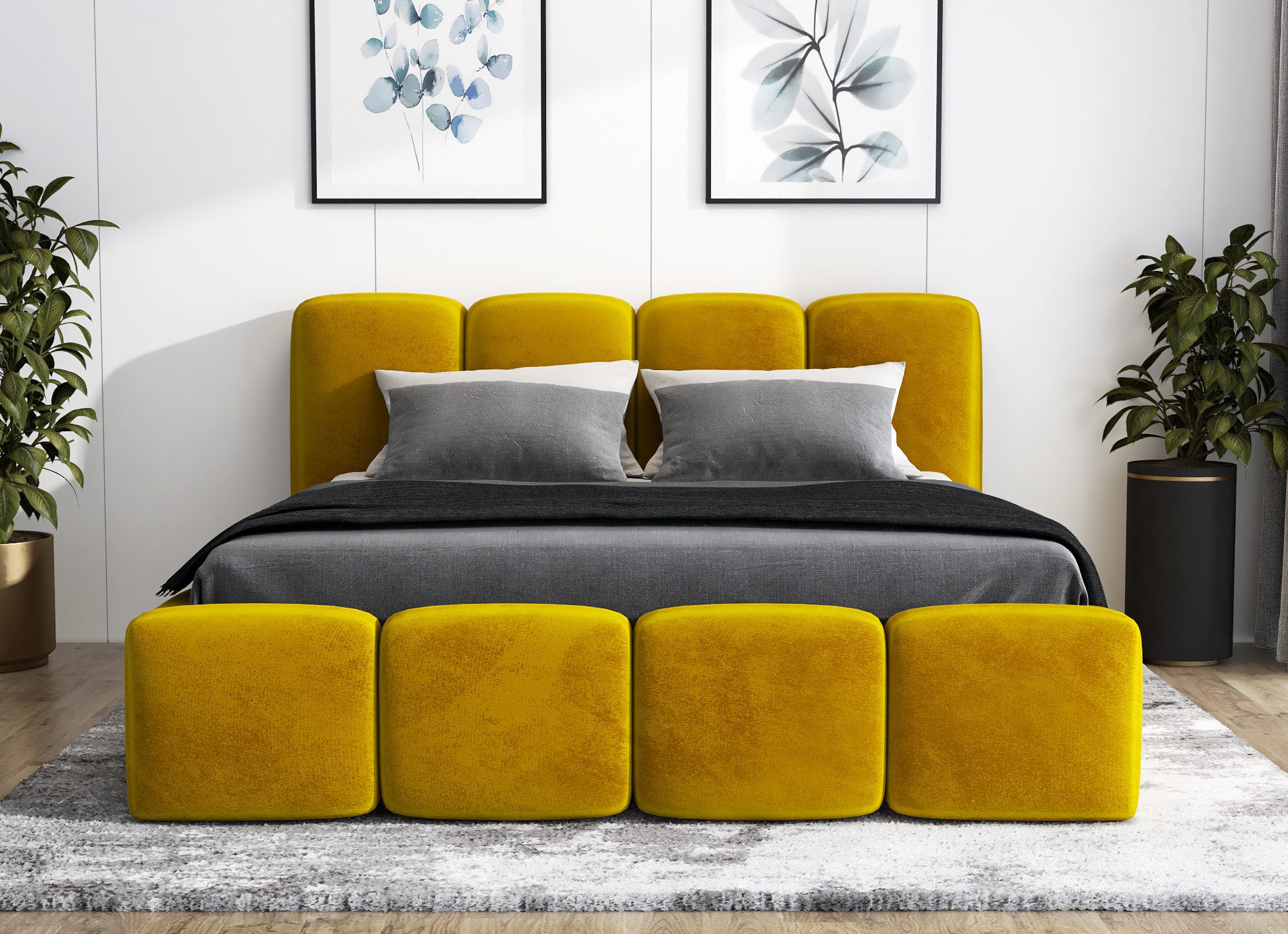 A&J MöbelLand GmbH Polsterbett DANA mit Matratze, Lattenrost und Bettkasten günstig online kaufen