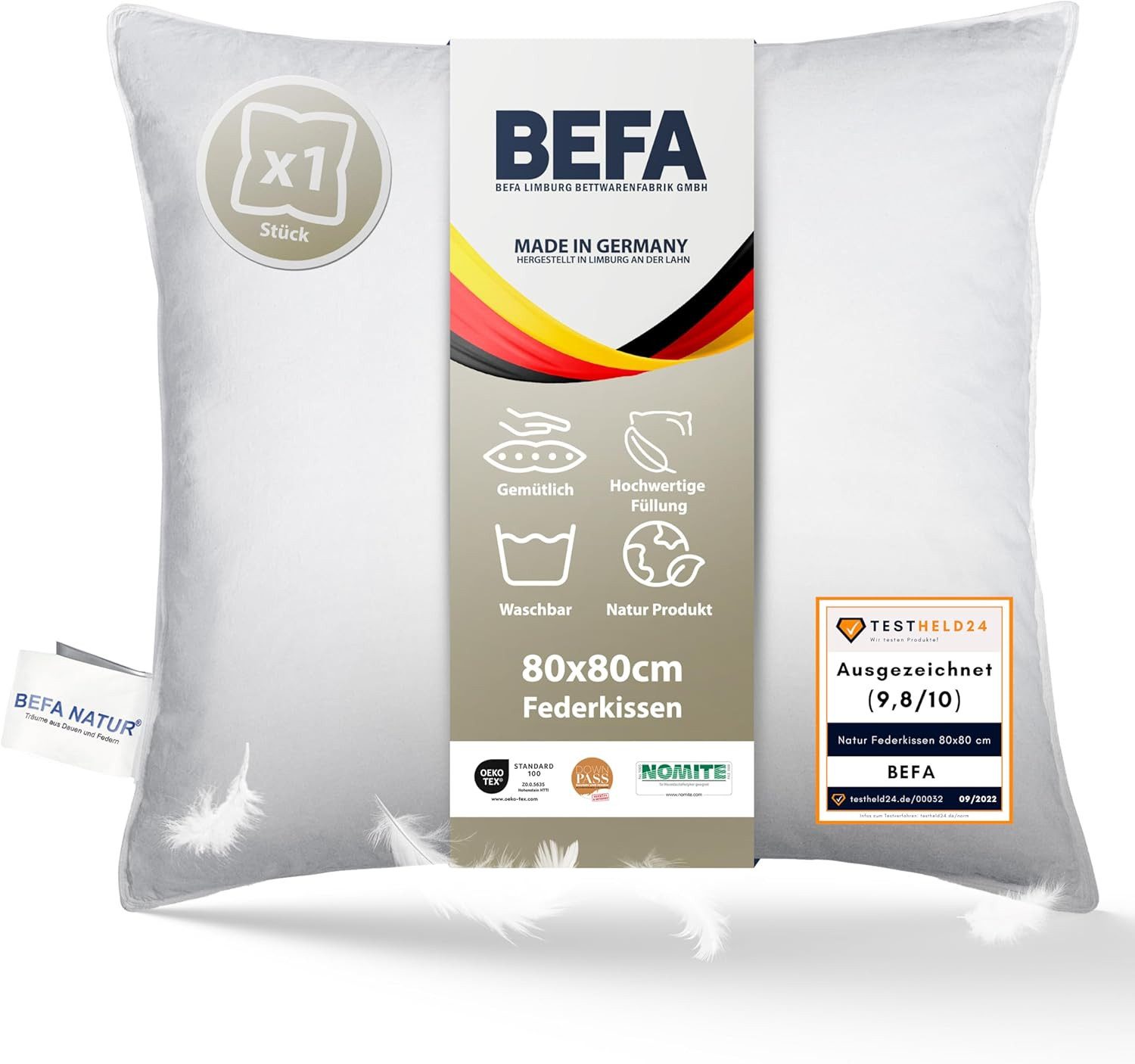 BEFA NATUR Federkopfkissen kuschelig weiches Premium günstig online kaufen