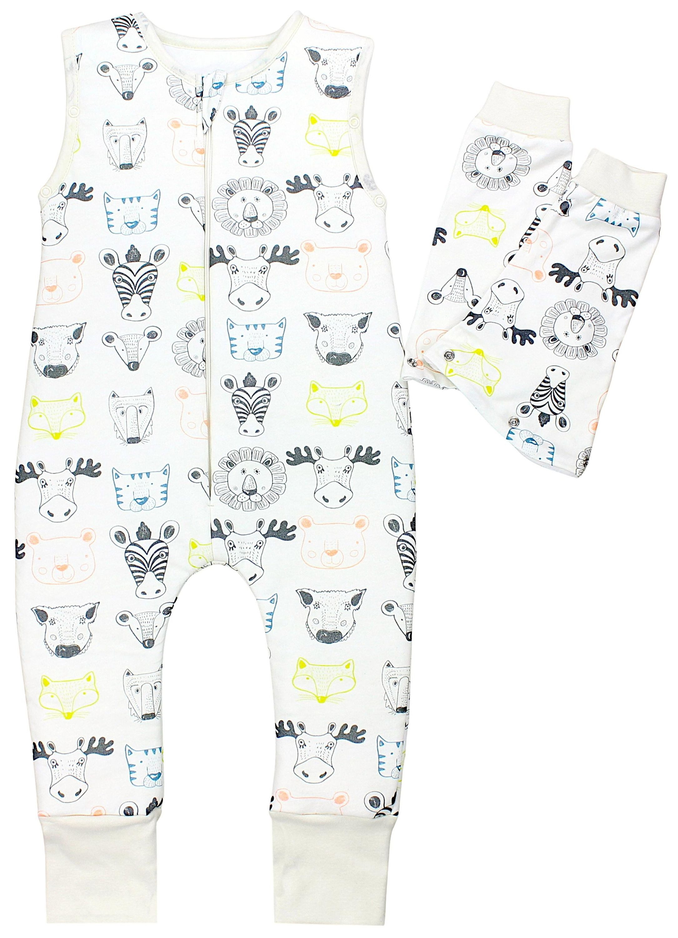 TupTam Babyschlafsack 2.5 TOG Schlafsack BIO-Baumwolle mit Beinen und Ärmeln Herbst Winter – Bild 3 von 5