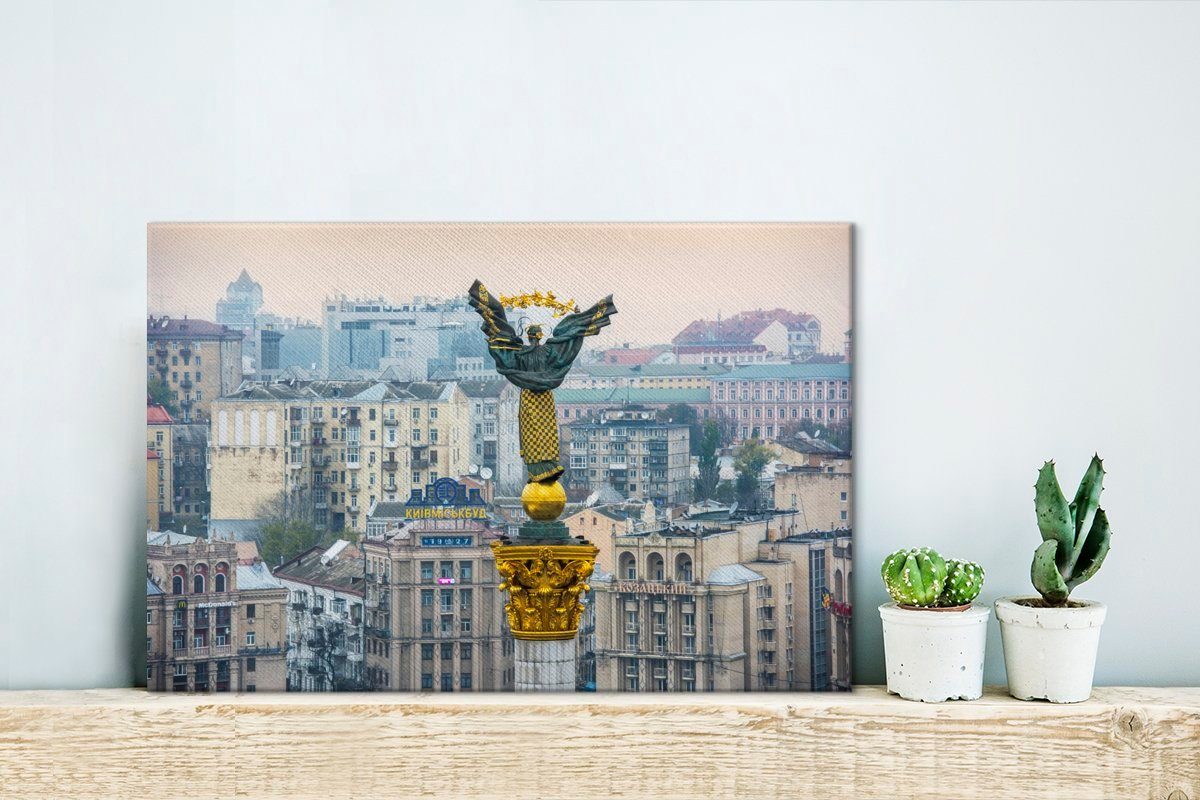 cm Stadt Monument, - Kiew Aufhängefertig, OneMillionCanvasses® Leinwandbild St), Leinwandbilder, - 30x20 Wanddeko, Wandbild (1
