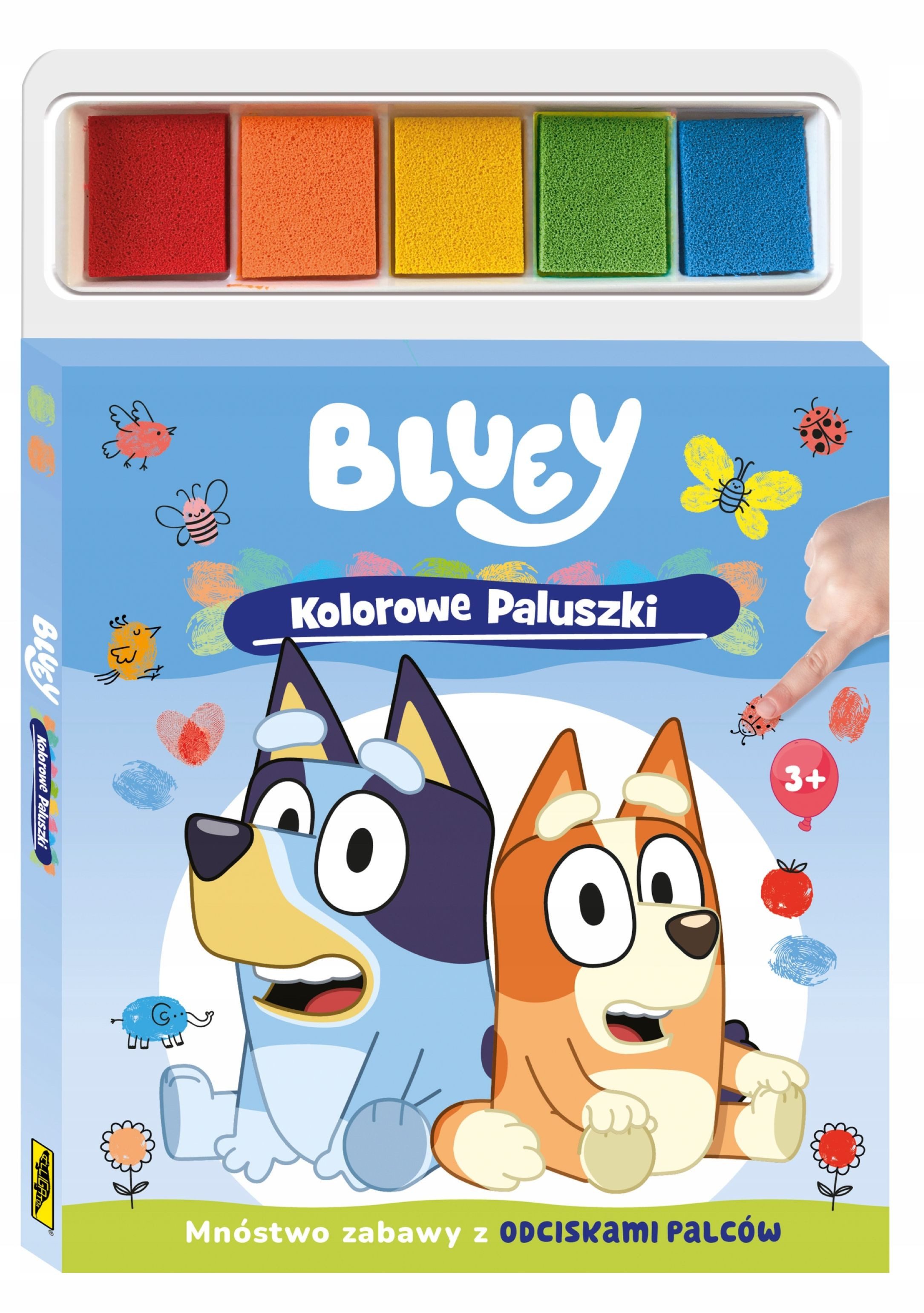Festivalartikel Malvorlage Bluey Fingerfarben Buch – Malspaß mit bunten Stempelkissen für Kinder