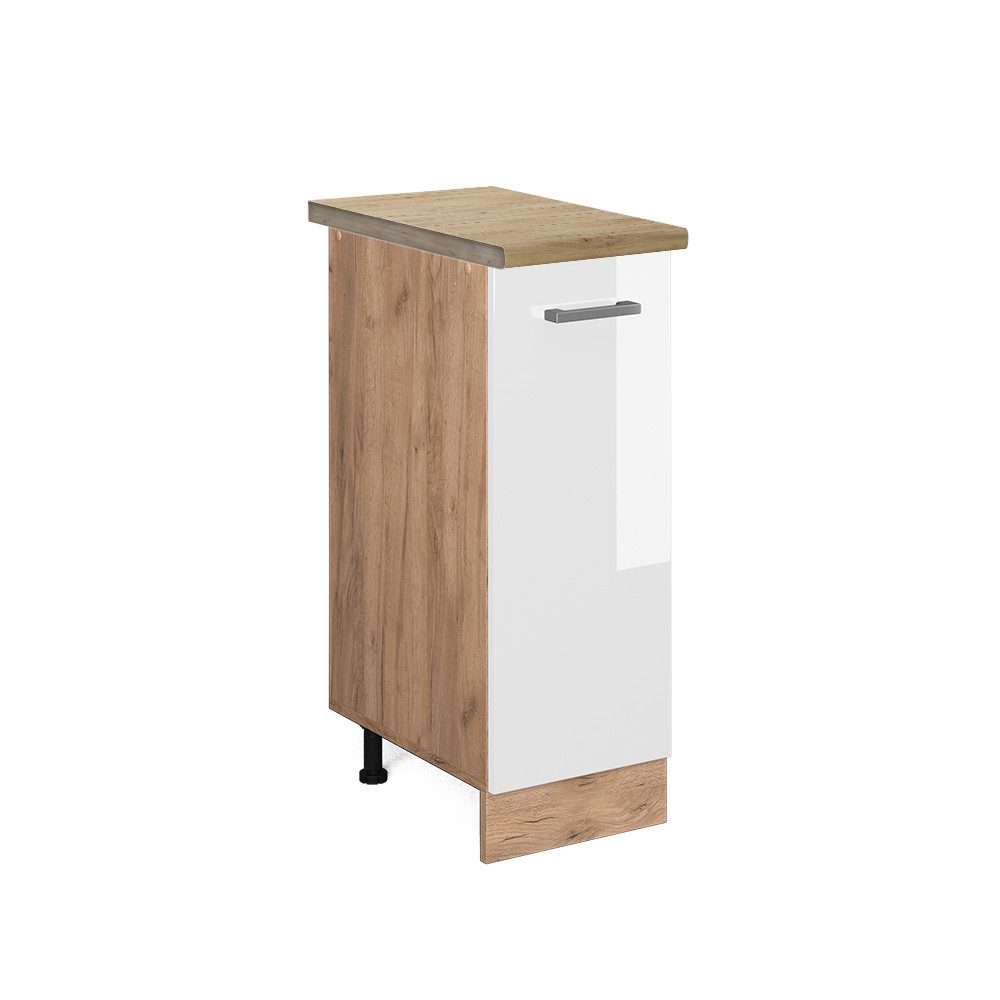 Vicco Apothekerschrank R-Line, Weiß Hochglanz/Goldkraft Eiche, günstig online kaufen