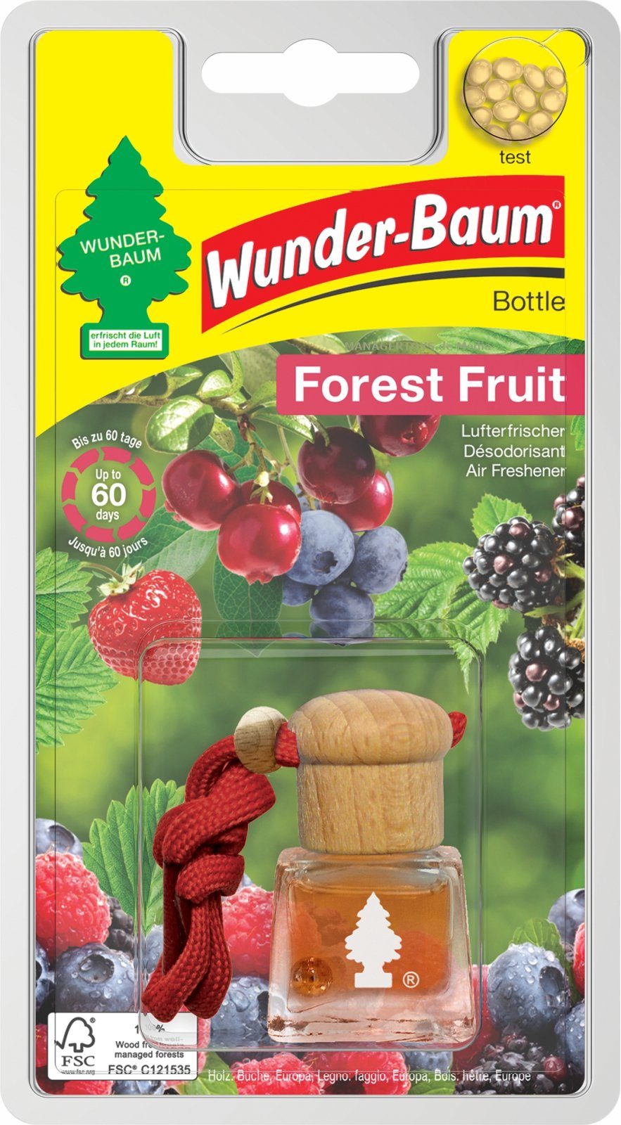 Wunder-Baum Öl-Parfüm Bottle Duft Flakon Forest Fruit WUNDERBAUM Lufterfrischer 4,5 ml