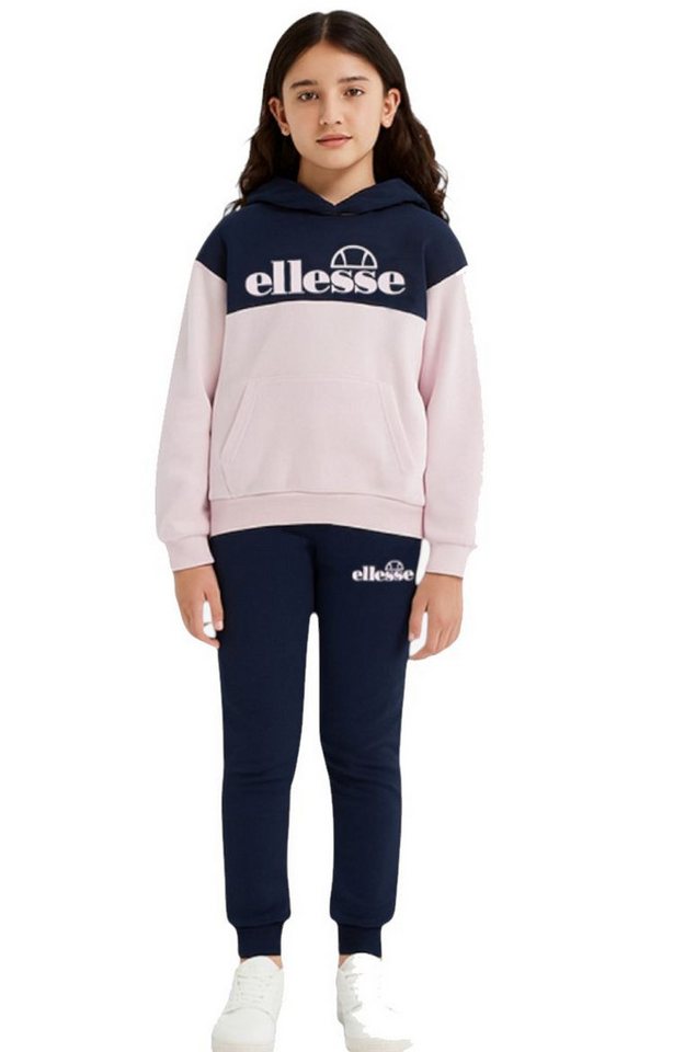 Ellesse Jogginganzug Ellesse Kinder Jogginganzug Sportanzug Jungen + Mädchen 8–14 Jahre (Set, 2 Teile Sweatshirt + Jogginghose), Kinder Sportanzug Ellesse 8 - 14 Jahre