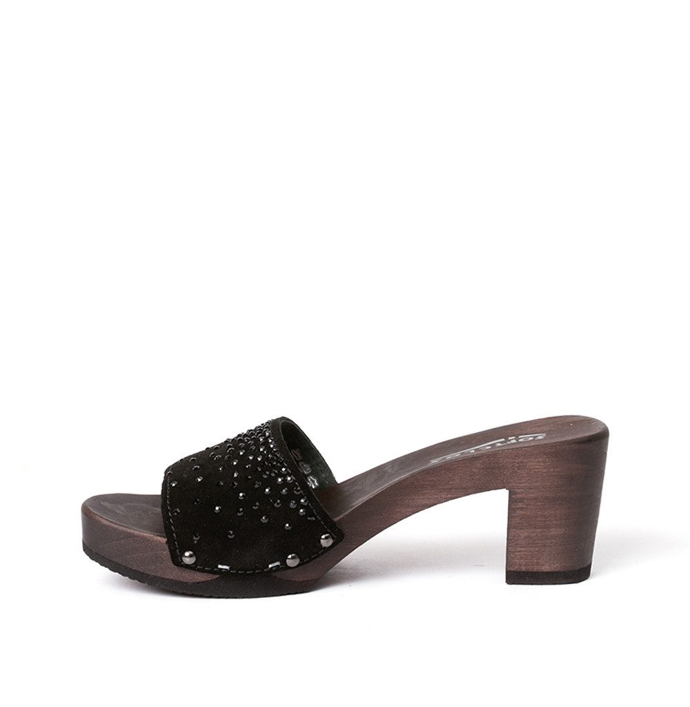 Softclox RANJA Crystal Kaschmir schwarz (dunkel) Pantolette