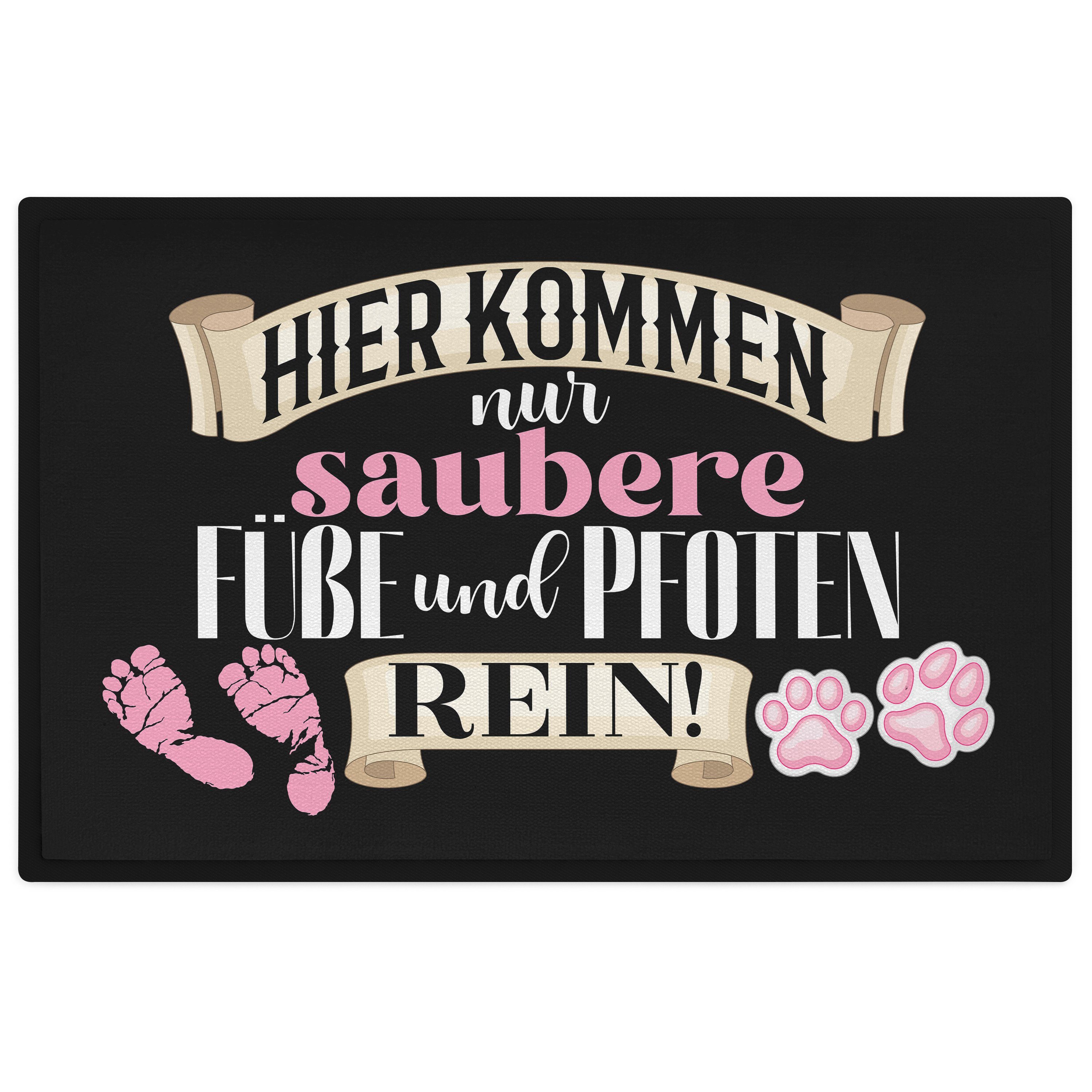 Fußmatte Lustige Fußmatte mit Spruch Hier Kommen Nur Saubere Füße und