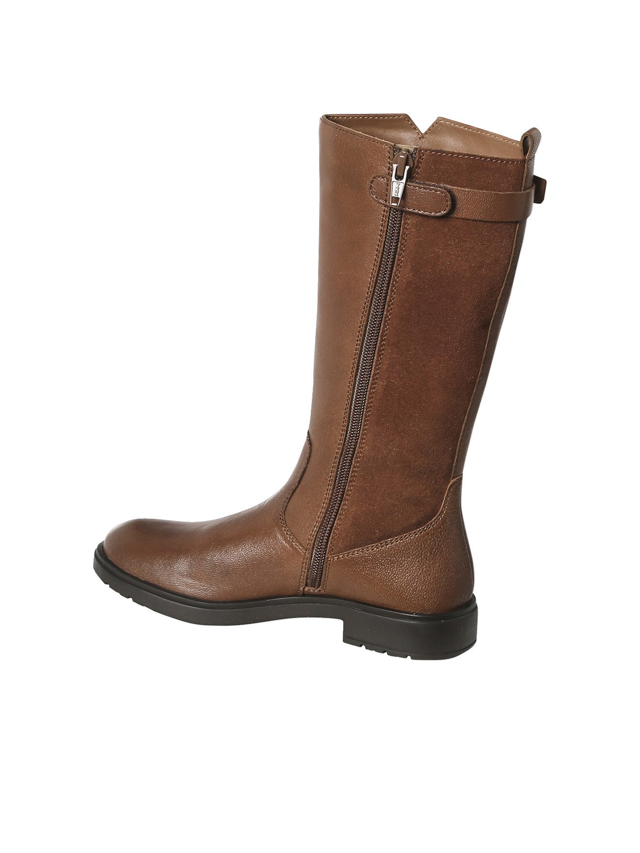 vertbaudet Leder-Boots mit verstellbarer Schnalle, Kinder Schnürboots