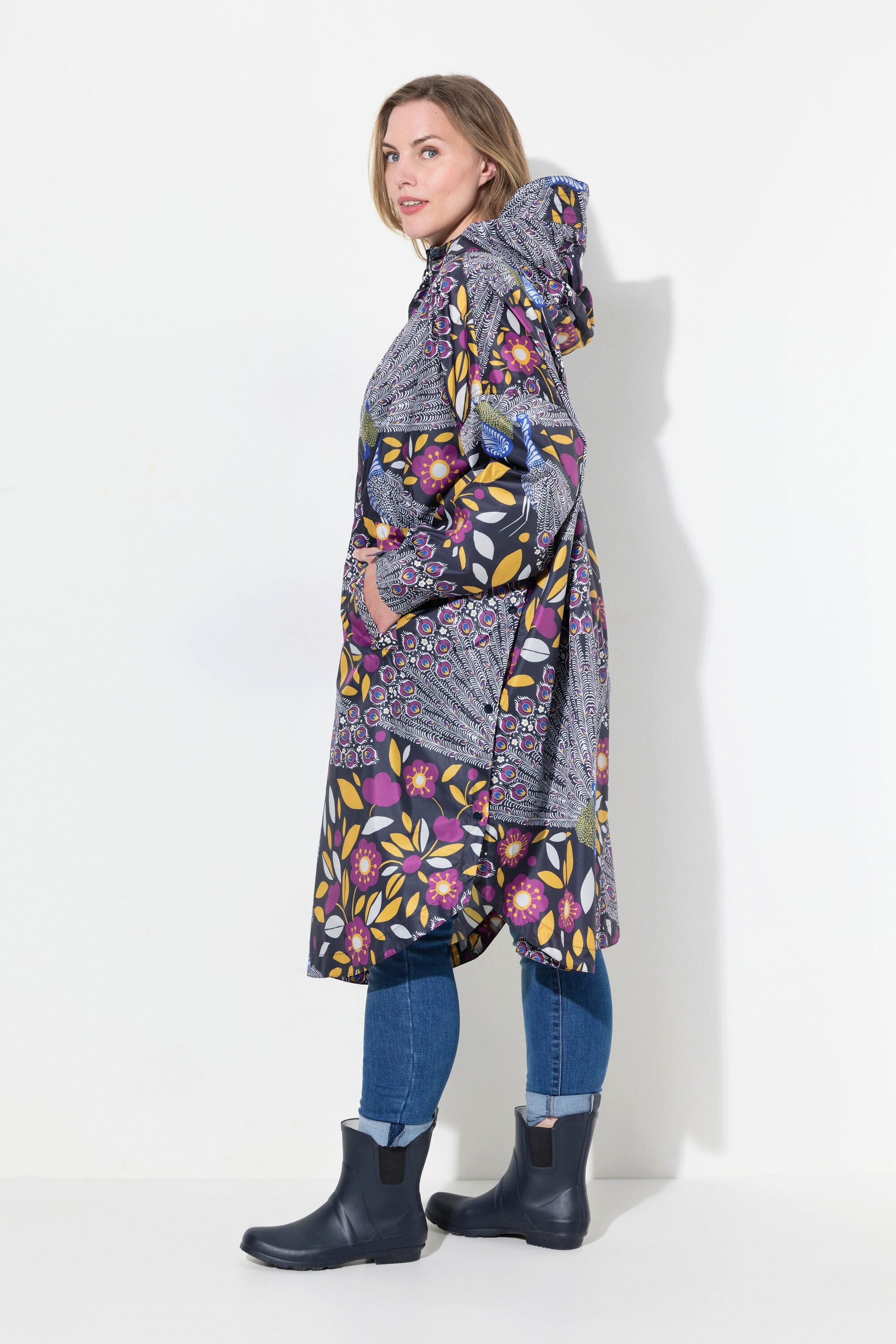 Laurasøn Funktionsjacke Funktions-Regencape Unisex Print Kapuze