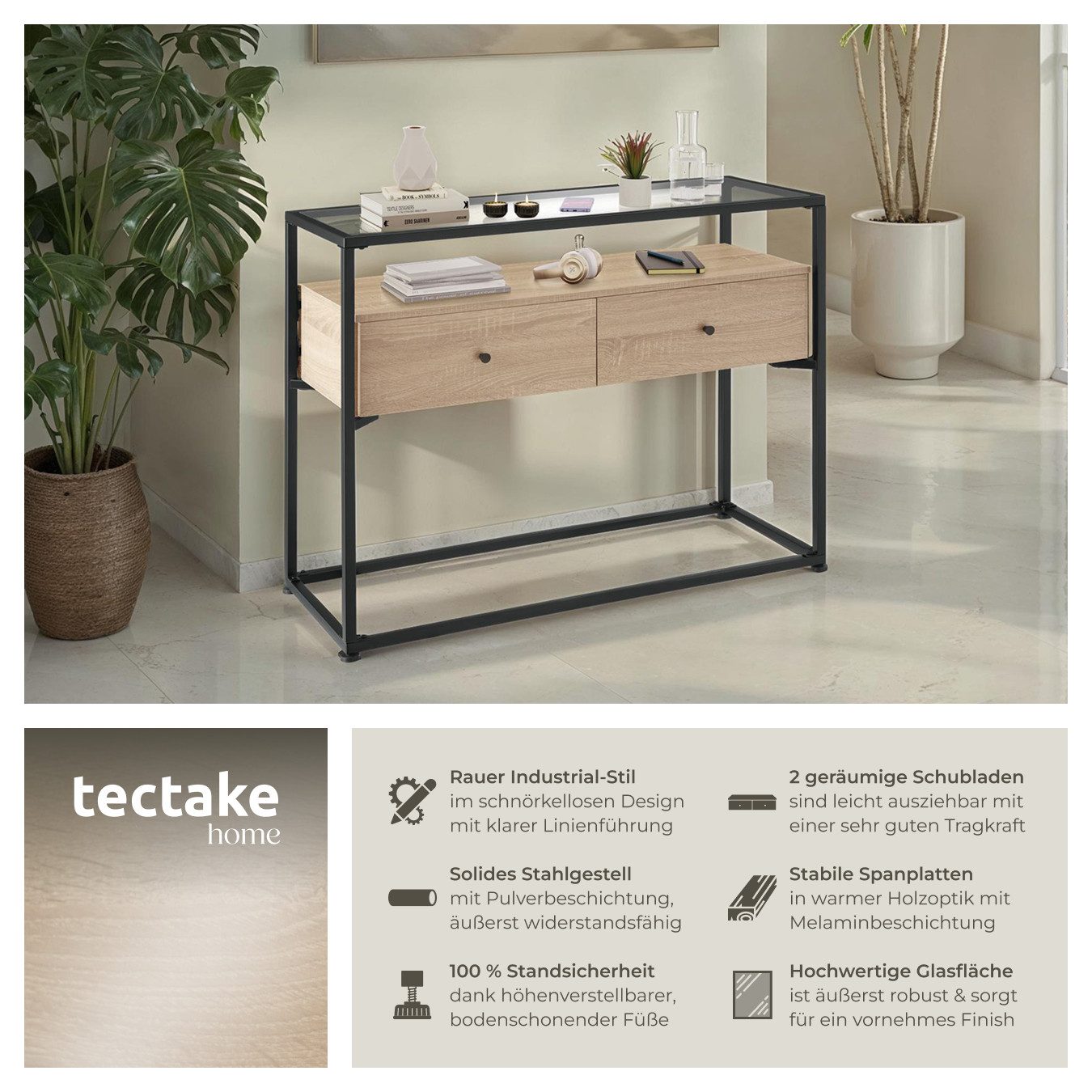 tectake Konsolentisch Reading (1-St., 1 tlg), günstig online kaufen