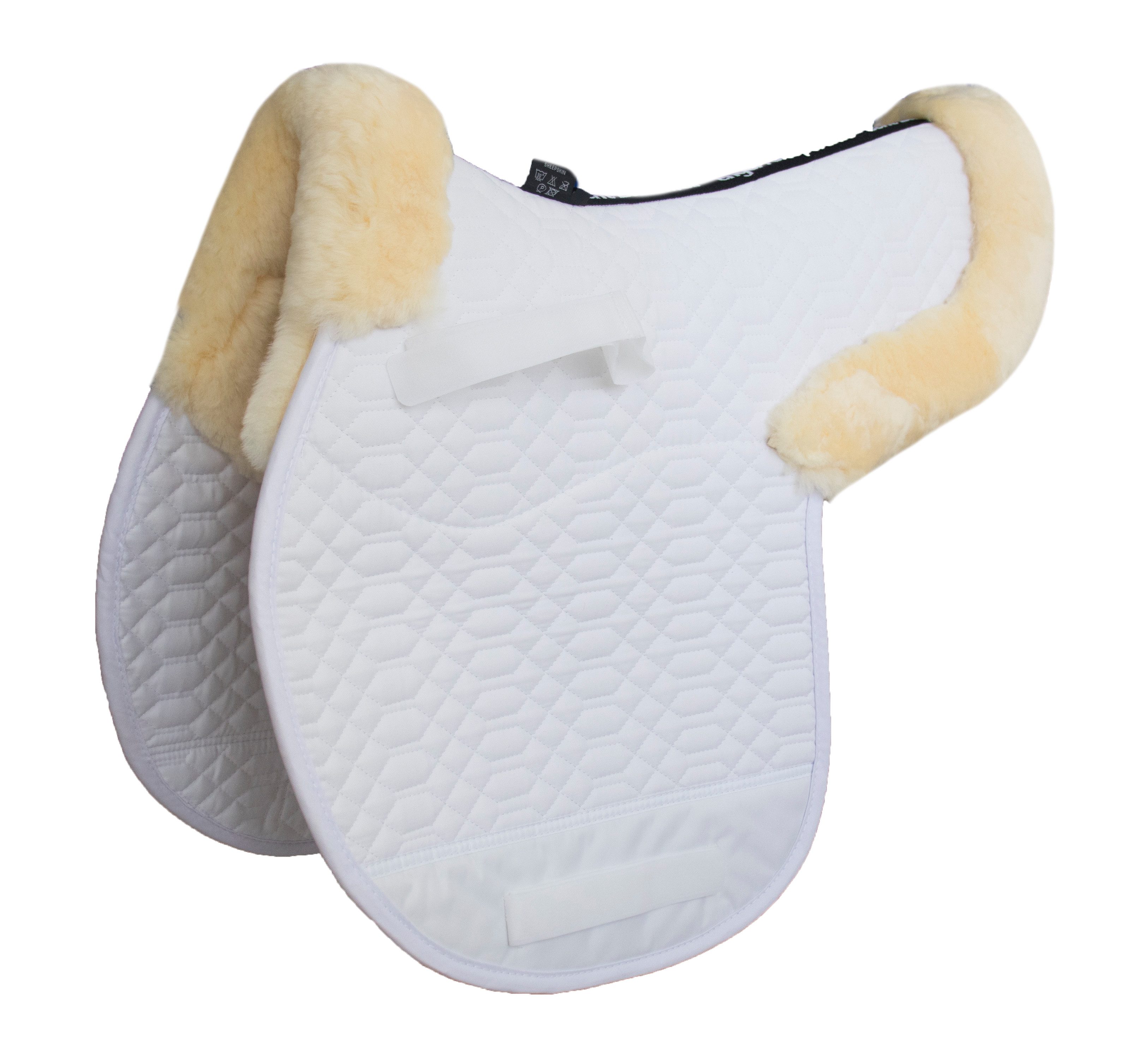 Engel Reitsport Sattelpad Satteldecke SADEK2 Lammfell & Baumwollsteppstoff Fell in Sattellage