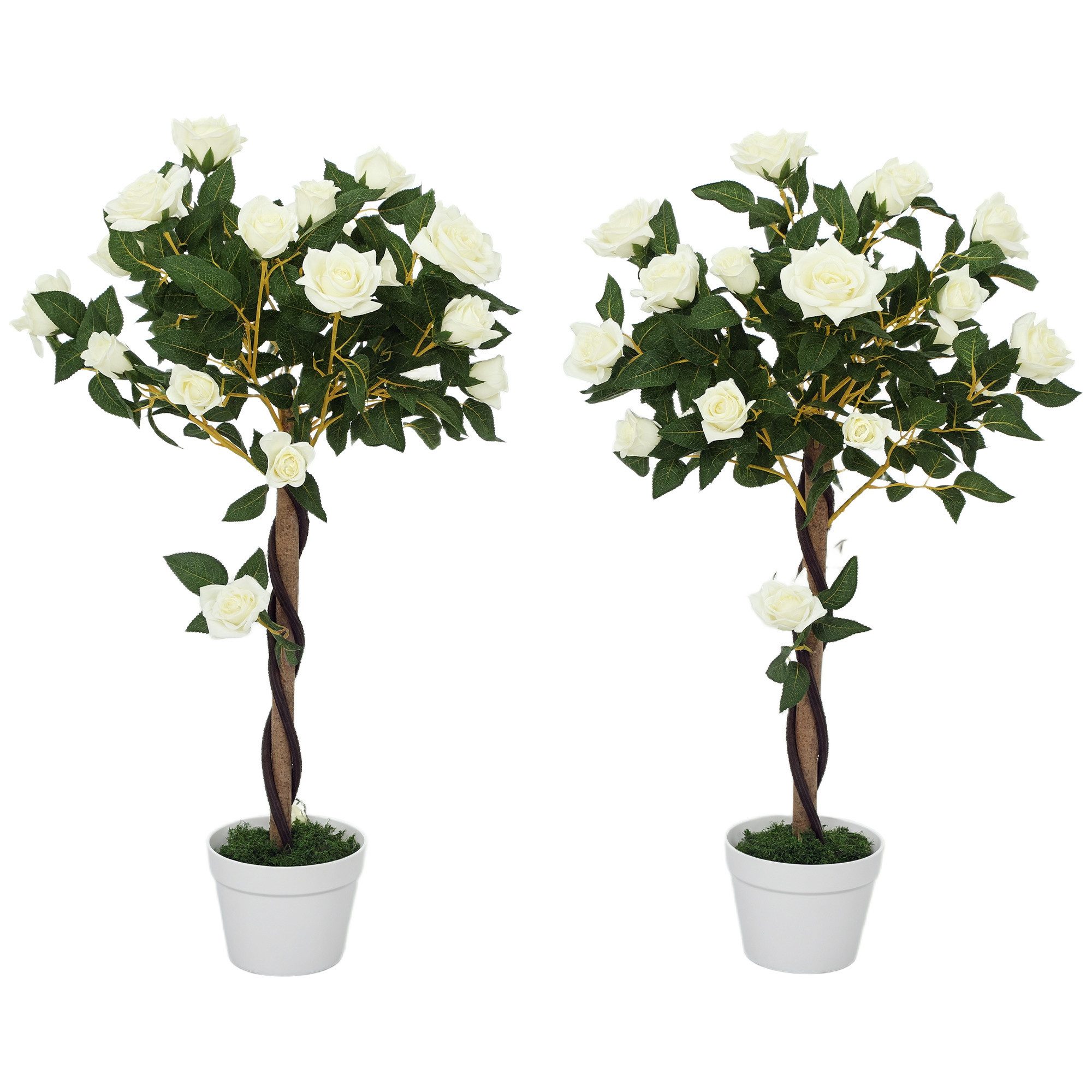 Kunstpflanze groß Rosenbaum im Topf Rosenbaum, Outsunny, Höhe 90 cm, Täusch günstig online kaufen