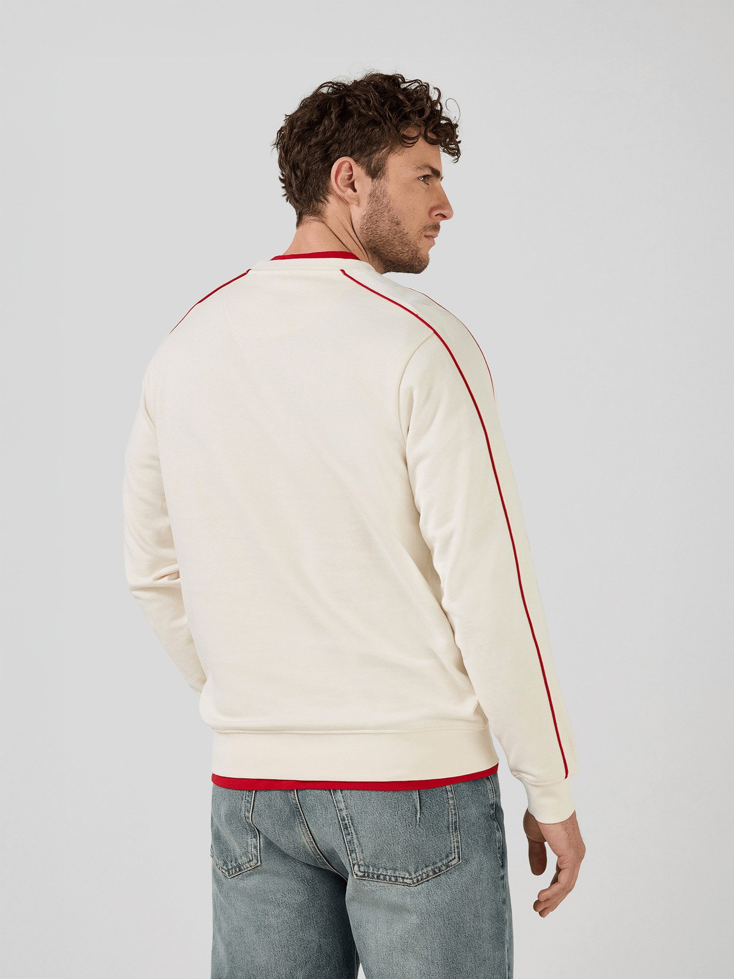 FC Bayern München Sweatshirt FC Bayern München, Sweatshirt Essentials, Herren, Off white