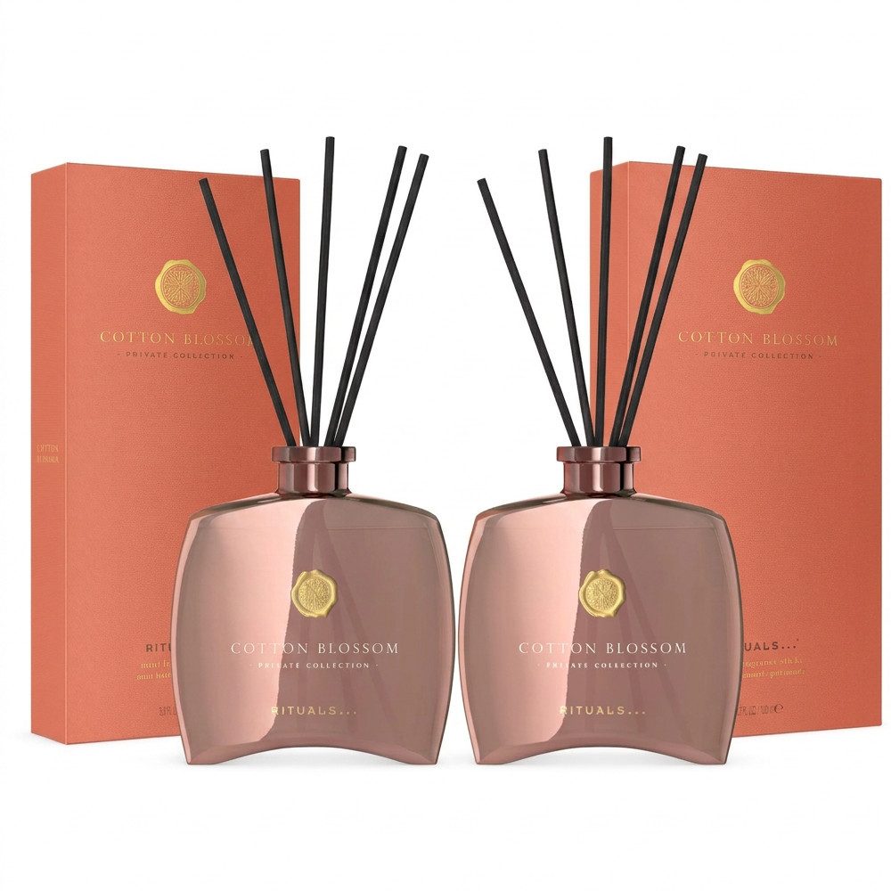 Rituals Duftstäbchen Rituals Cotton Blossom Fragrance Sticks 2er Set (Vorteilspack mit zwei Duftstäbchen-Sets für langanhaltenden Raumduft, 1-St)