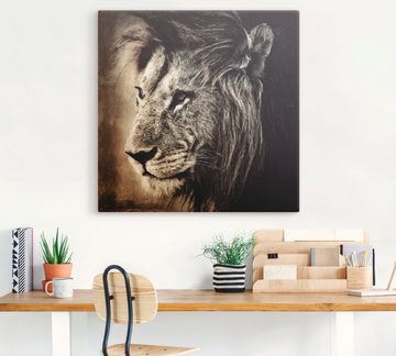 Artland Leinwandbild Löwe II, Wildtiere (1 St), auf Keilrahmen gespannt