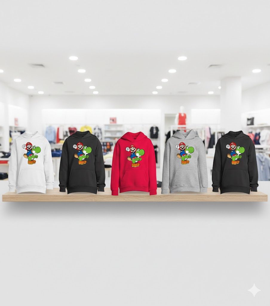 Blondie & Brownie Hoodie Kinder Yoshi & Mario Konsole Super Retro Luigi Kinder Hoodie Yoshi Mario Luigi Konsole Super Retro Gaming
