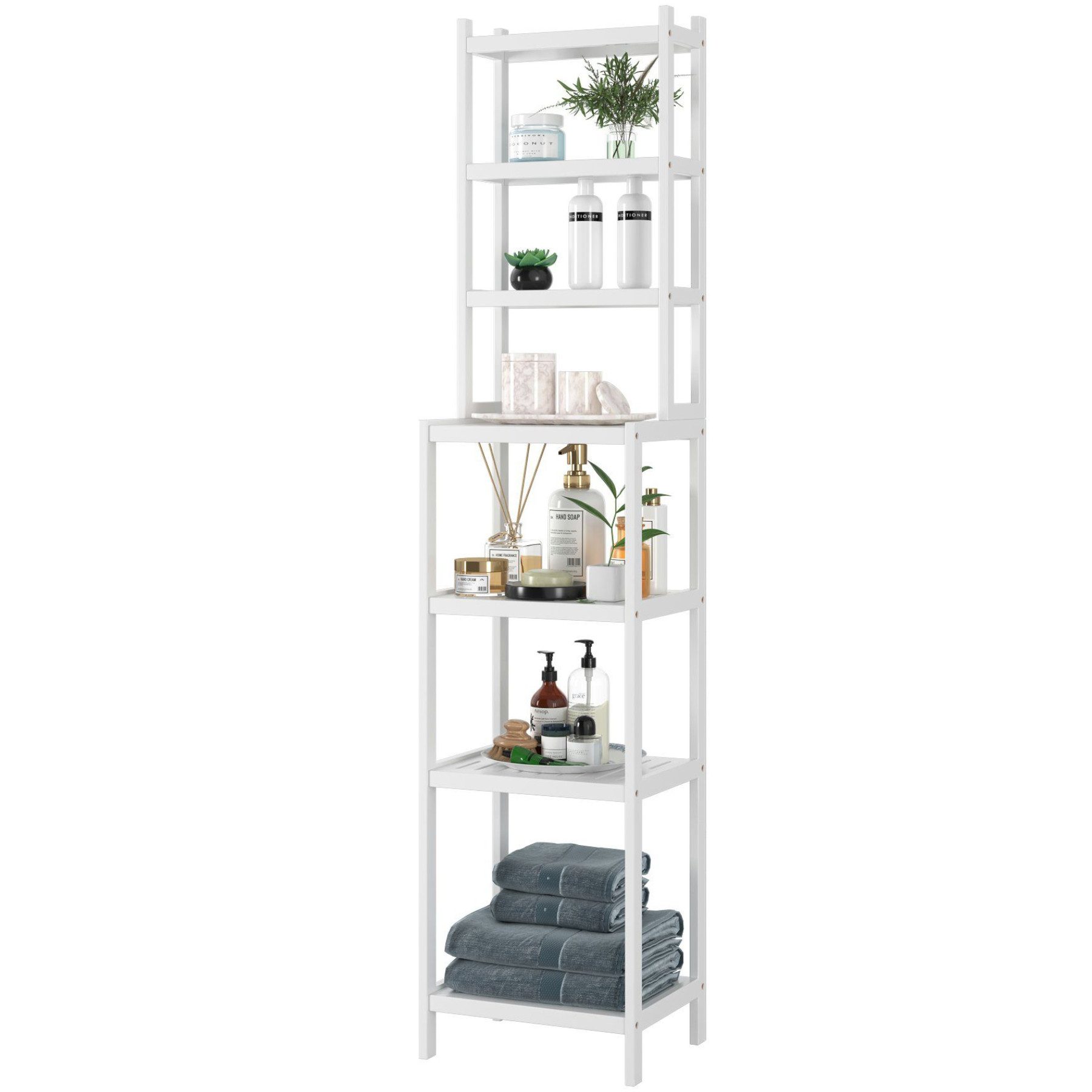Homfa Badregal, 2-IN-1 Design, Standregal Schmal günstig online kaufen