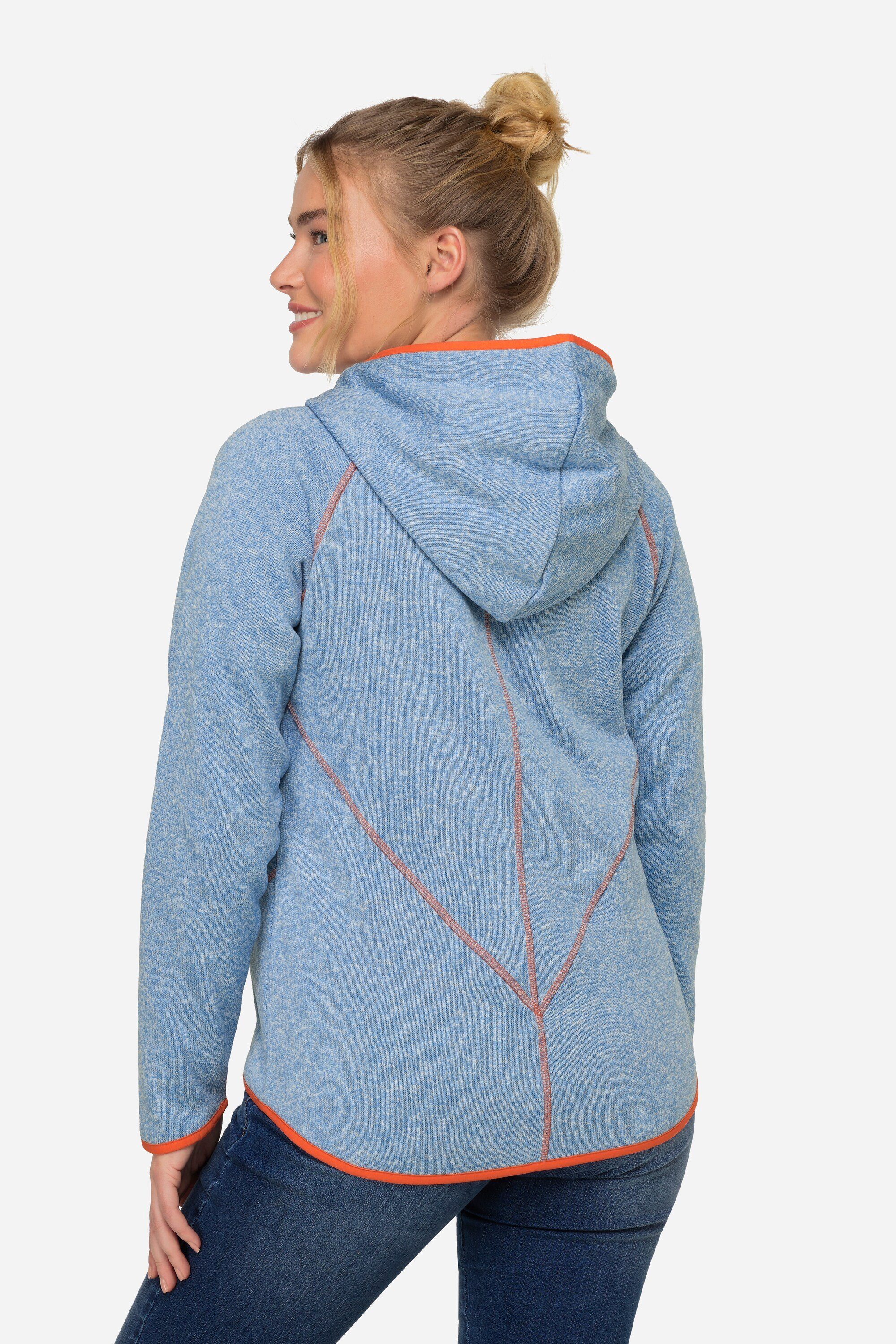 Laurasøn Sweatjacke Fleecejacke mit Kontrast
