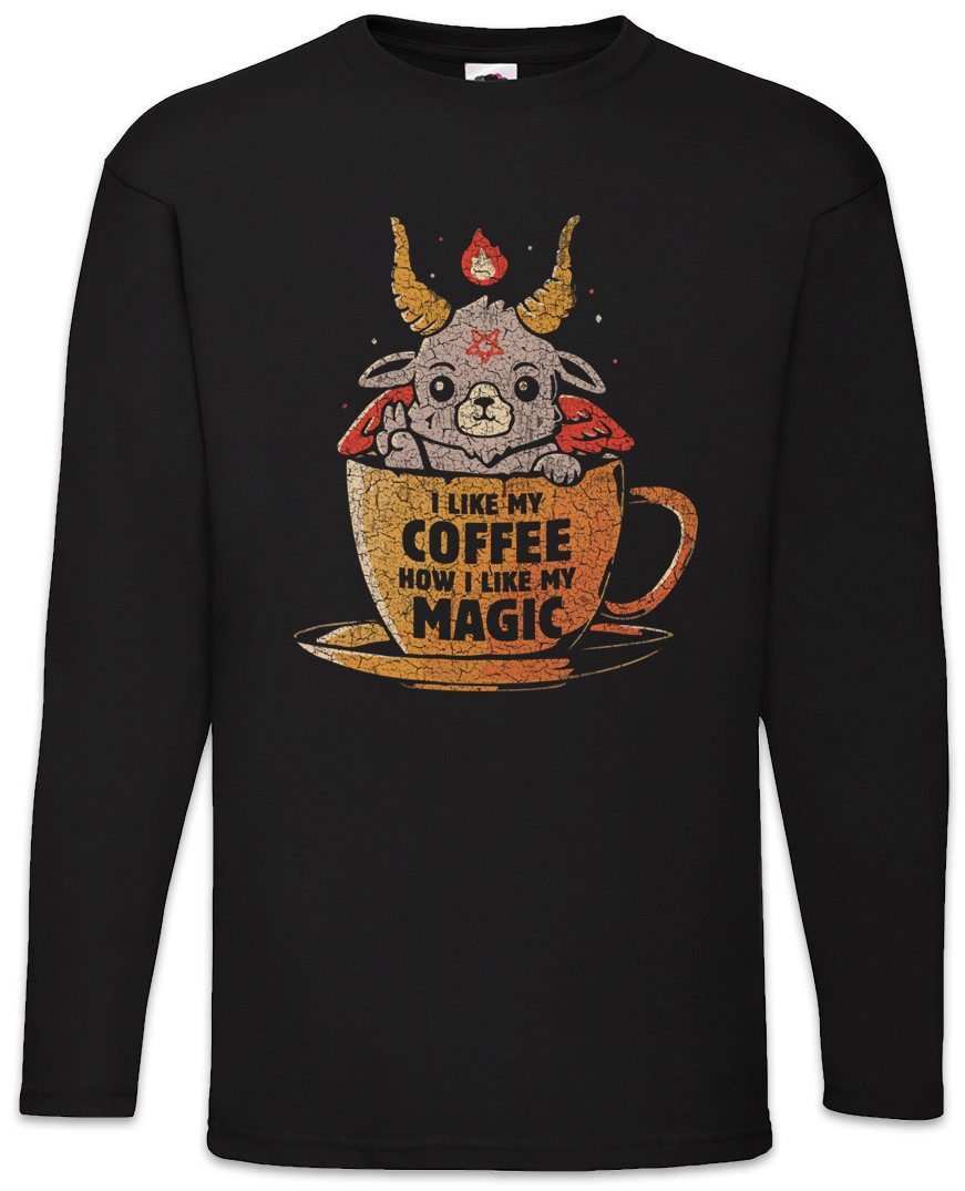 Langarmshirt Magic Coffee Langarm T-Shirt Fun Geek Nerd Science Scientist Kaffee