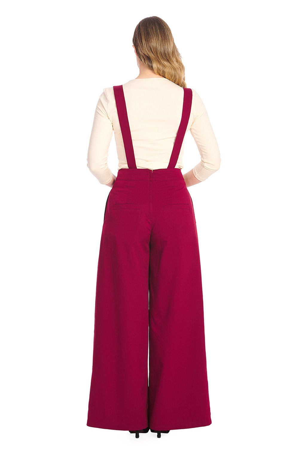 Banned Marlene-Hose Palazzo Diamond Burgunder Vintage Trouser abnehmbare Ho günstig online kaufen