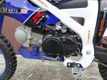 KXD Dirt-Bike 125ccm Dirtbike Pitbike Cross 4Takt 17/14 Zoll Blau Enduro Motorrad