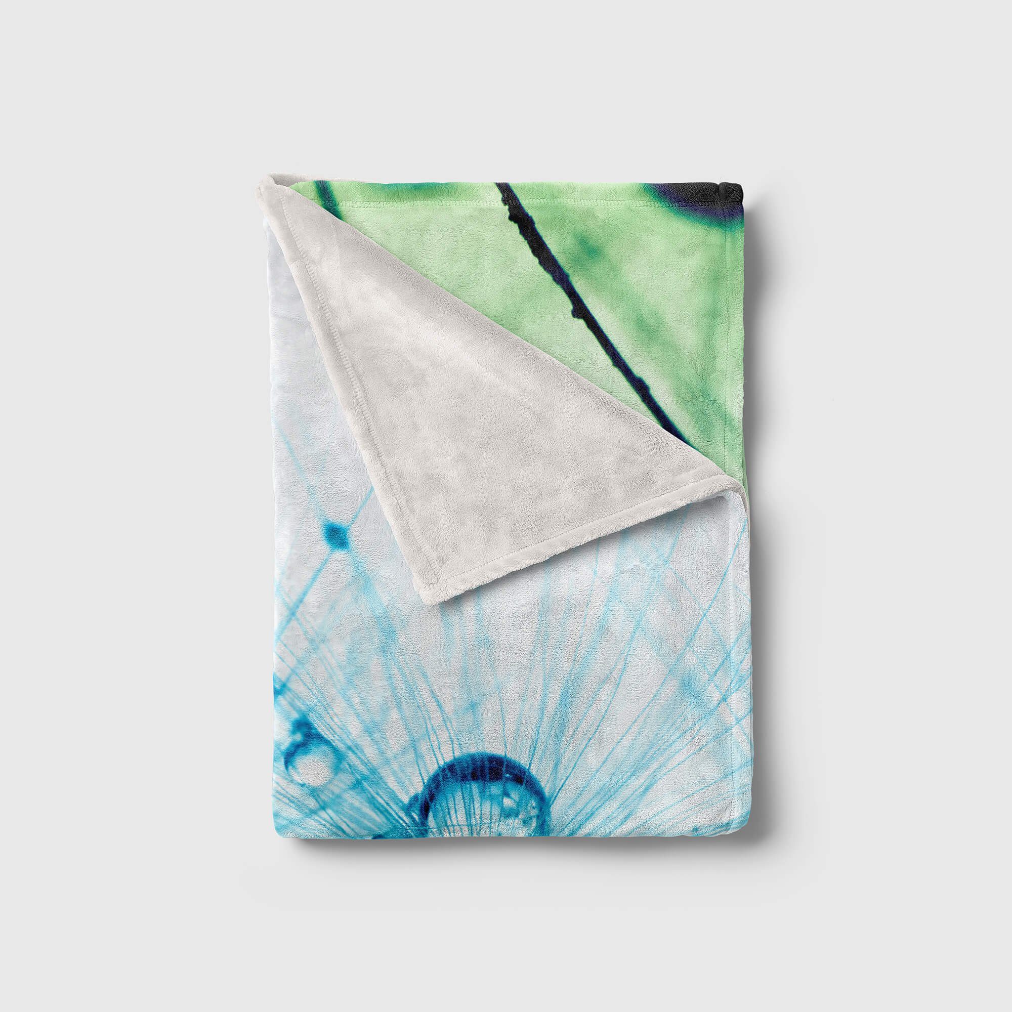 Baumwolle-Polyester-Mix Pusteblume Handtuch mit Sinus (1-St), Saunatuch Kuscheldecke Fotomotiv Art Handtuch Nahaufn, Handtücher Strandhandtuch